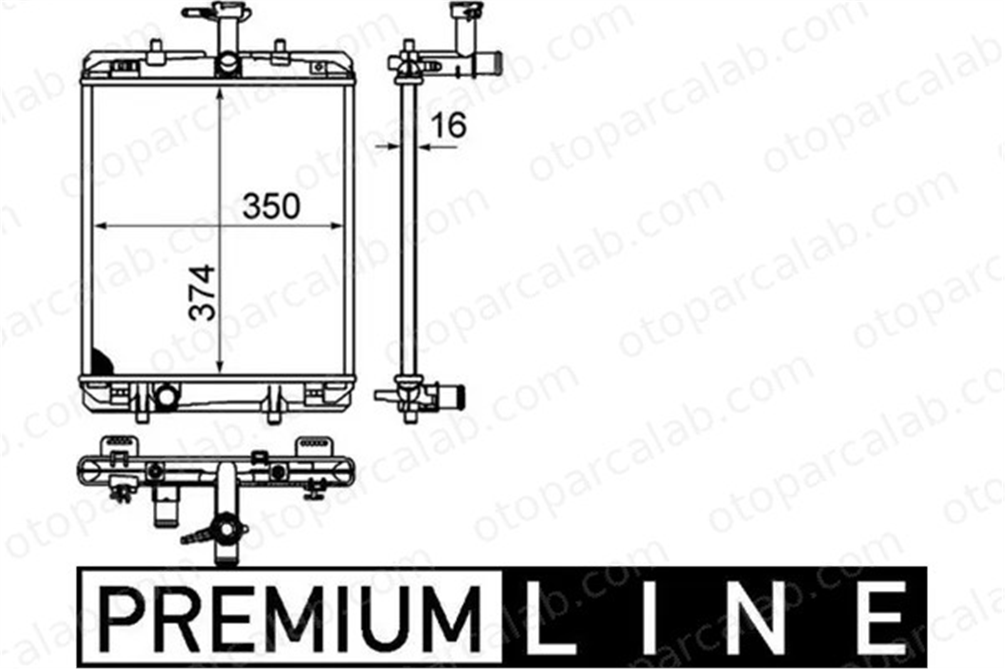 MAHLE CR 998 000P Su Radyatörü CITROËN C1 C1 II 1770052R00 17700