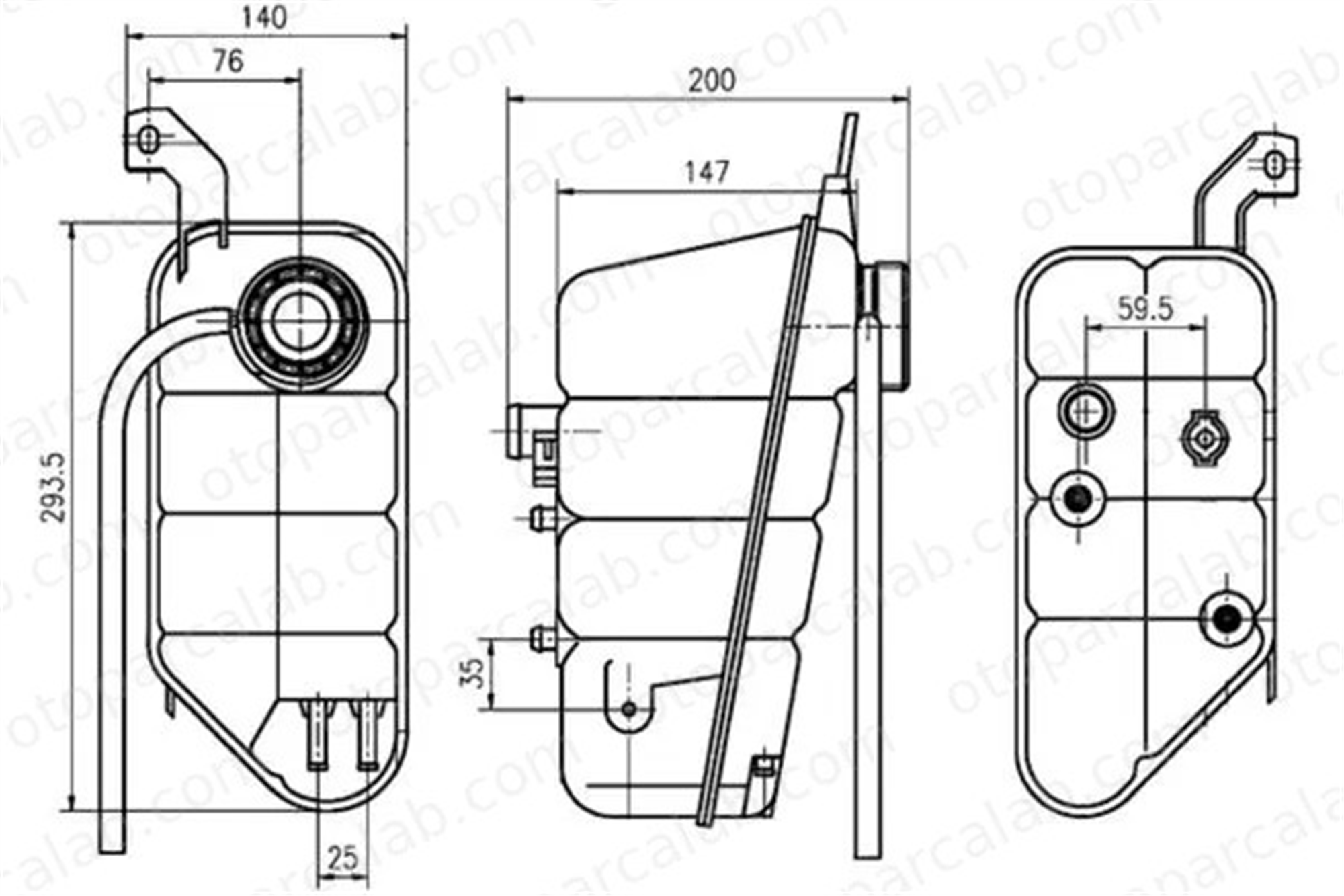 MAHLE CRT 118 000S Radyatör Yedek Su Deposu MERCEDES-BENZ S-SERISI G-SERISI A2205000049 2205000049