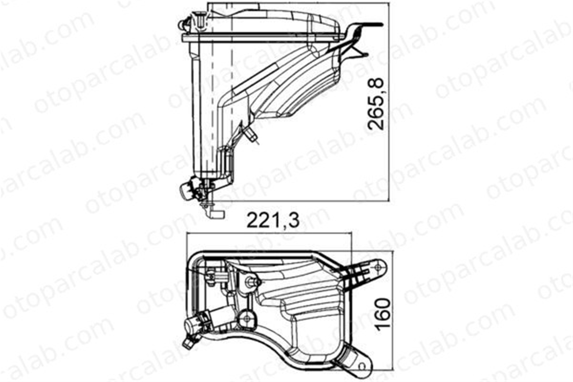 MAHLE CRT 207 000S Radyatör Yedek Su Deposu BMW 1 3 Touring 17137640514 17137519368