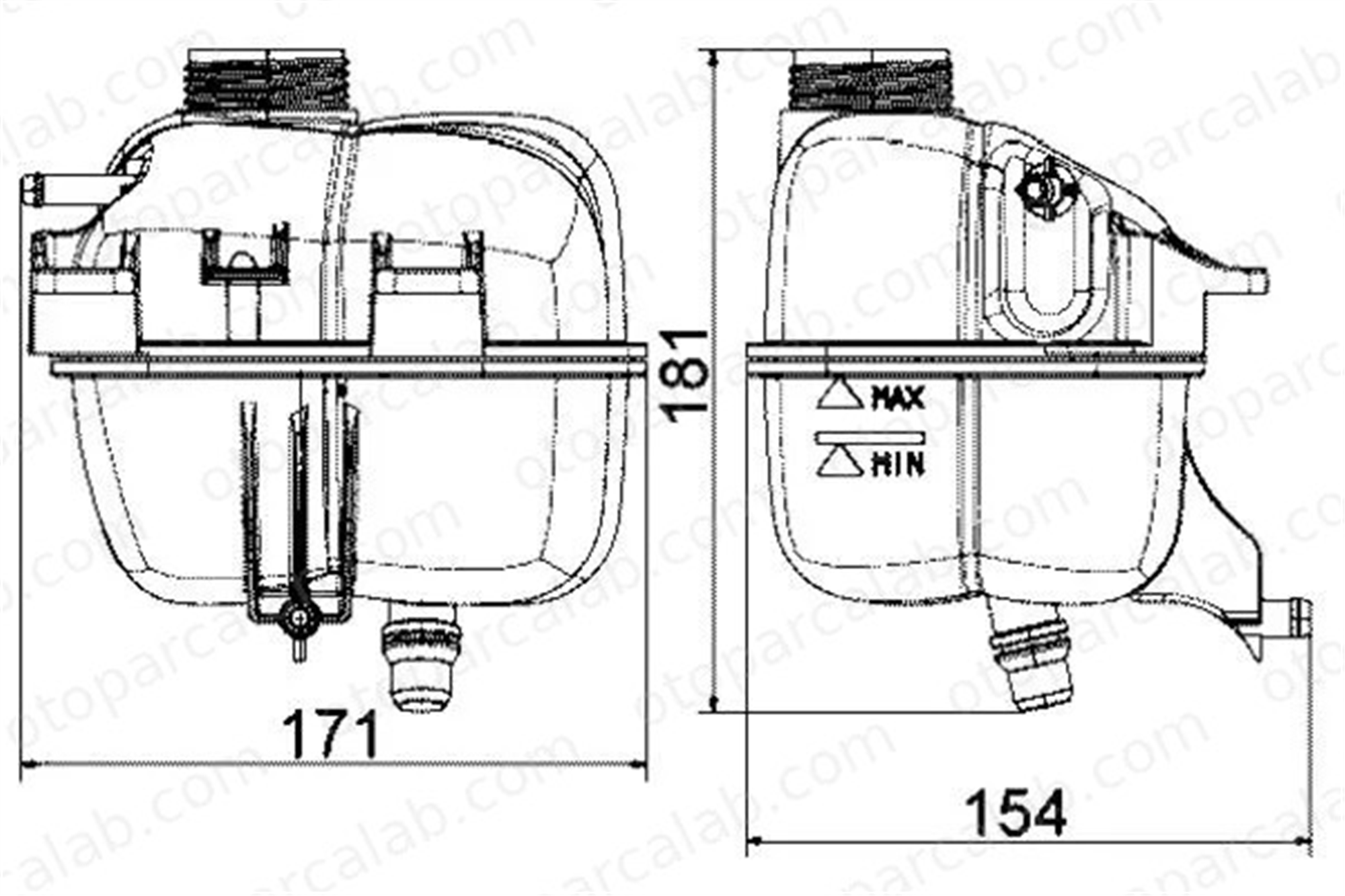 MAHLE CRT 87 001S Radyatör Yedek Su Deposu MINI MINI MINI COUNTRYMAN 17137823626 17137539267