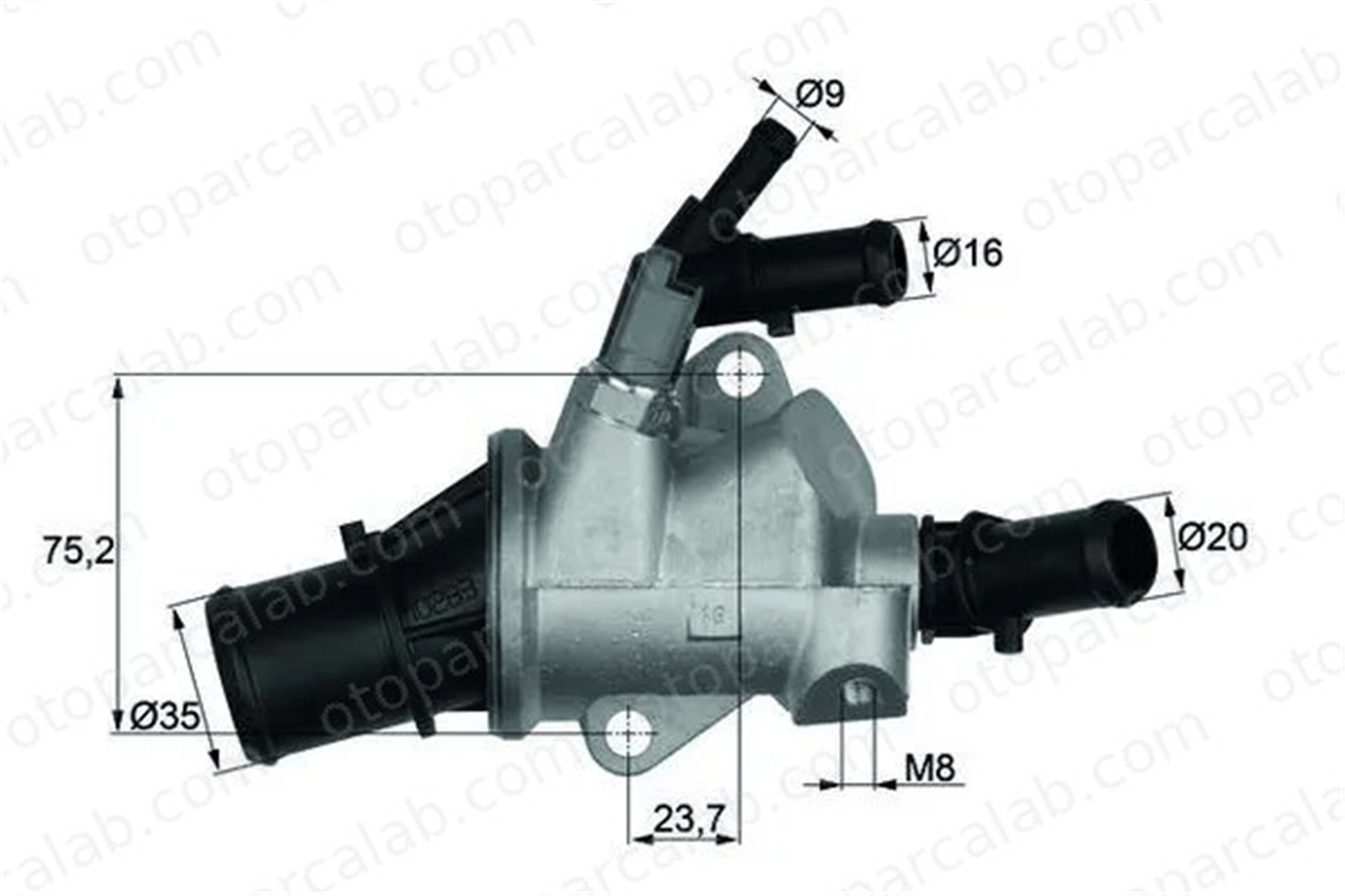 MAHLE TI 148 88 Termostat Gövdesi ALFA ROMEO 159 159 Sportwagon 55194768 55202885