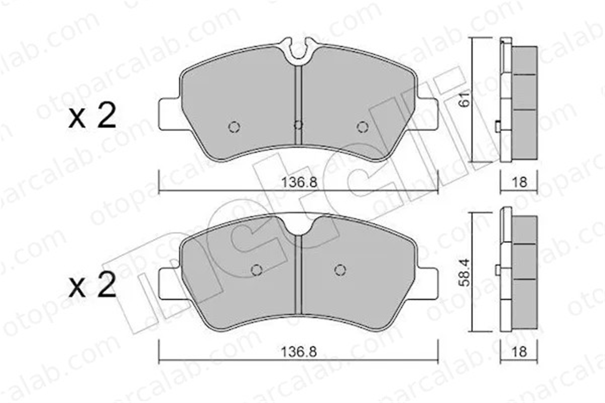 MANDO 015045 Fren Disk Balata Arka FORD TRANSIT V363 Panelvan/Van TRANSIT V363 Platform şasi BK212M008A 1763916