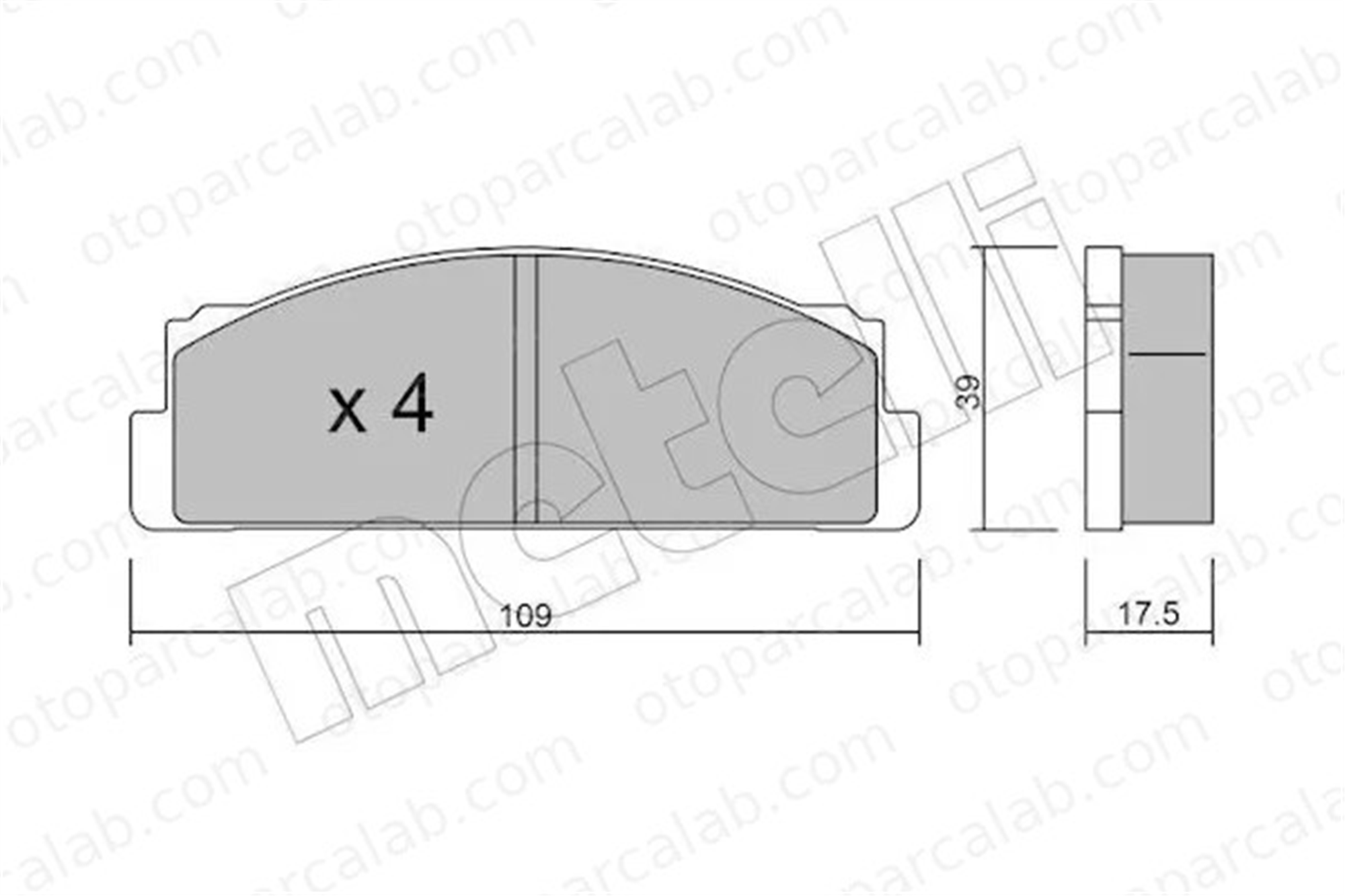MANDO 015053 Fren Disk Balata Ön FIAT 131 124 Spider 4309780 4434816