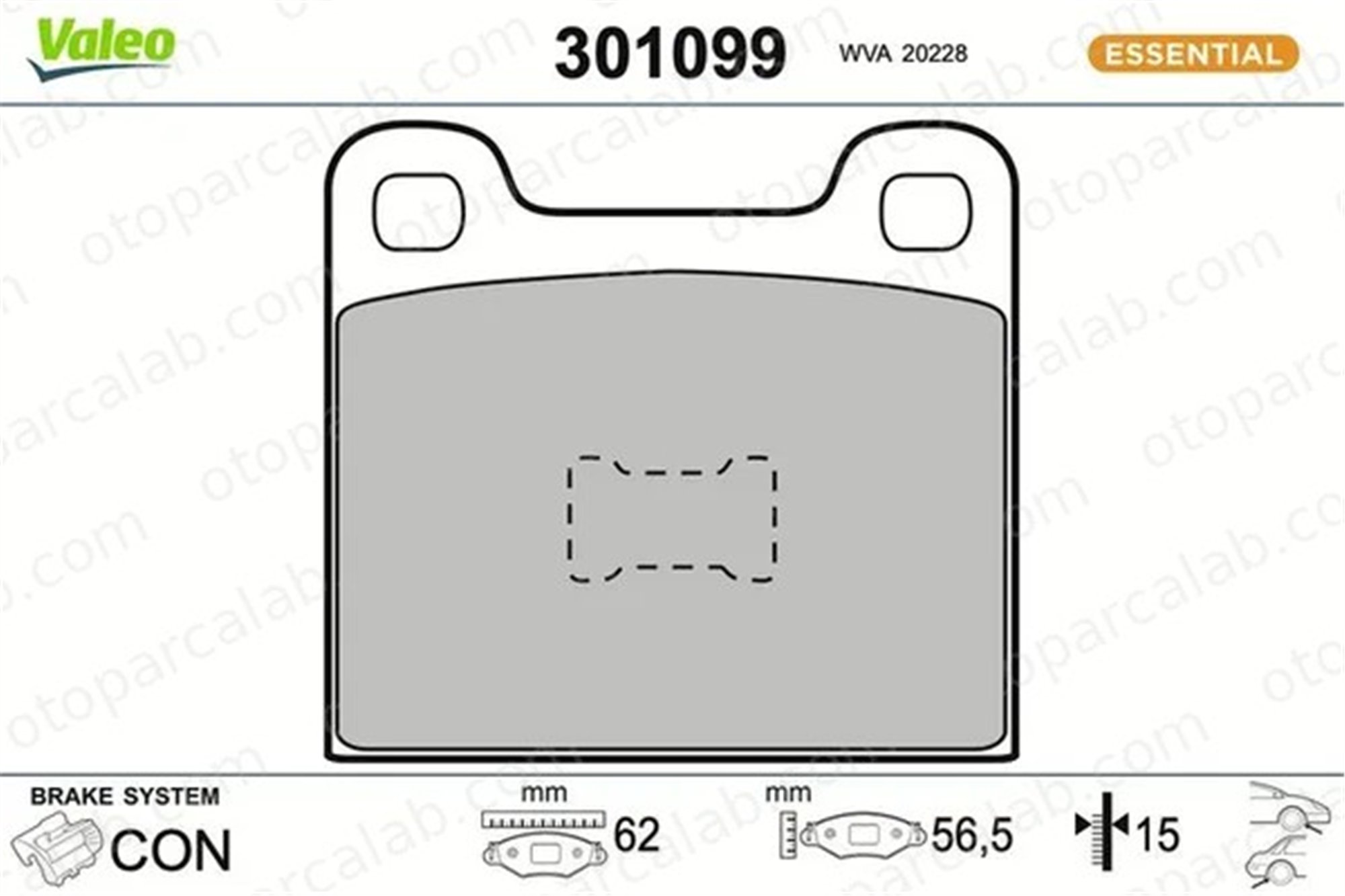 MANDO 015060 Fren Disk Balata Arka MERCEDES-BENZ S-SERISI 123 Sedan 4206220 60711959