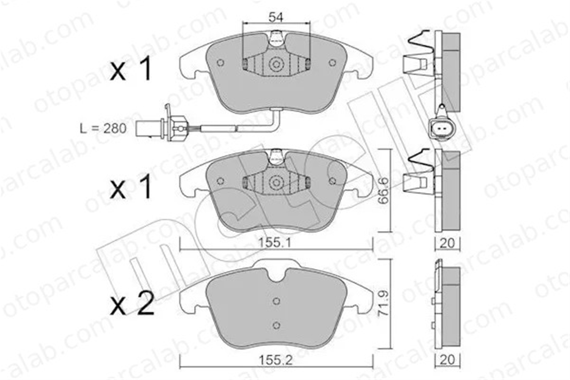 MANDO 015383 Fren Disk Balata Ön AUDI A4 B8 A4 B8 Avant 8K0698151F 8K0698151A