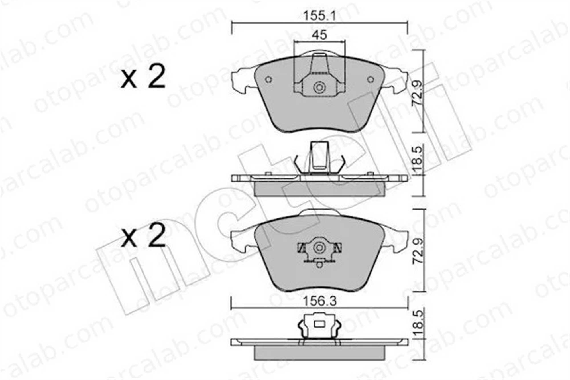MANDO 015908 Fren Disk Balata Ön VOLVO C70 II Cabrio OPEL VECTRA C GTS 30742029 1368558