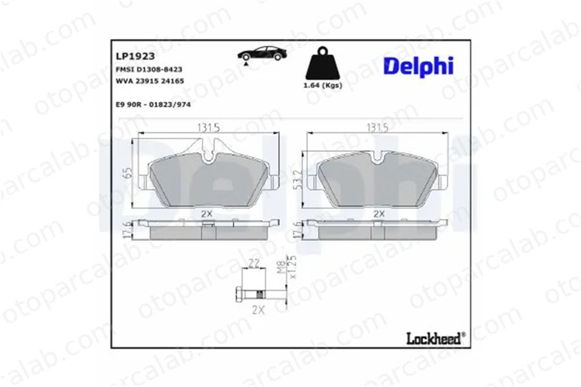 MANDO 015998 Fren Disk Balata Ön BMW 1 MINI MINI Cabrio 3411677289 34116767143