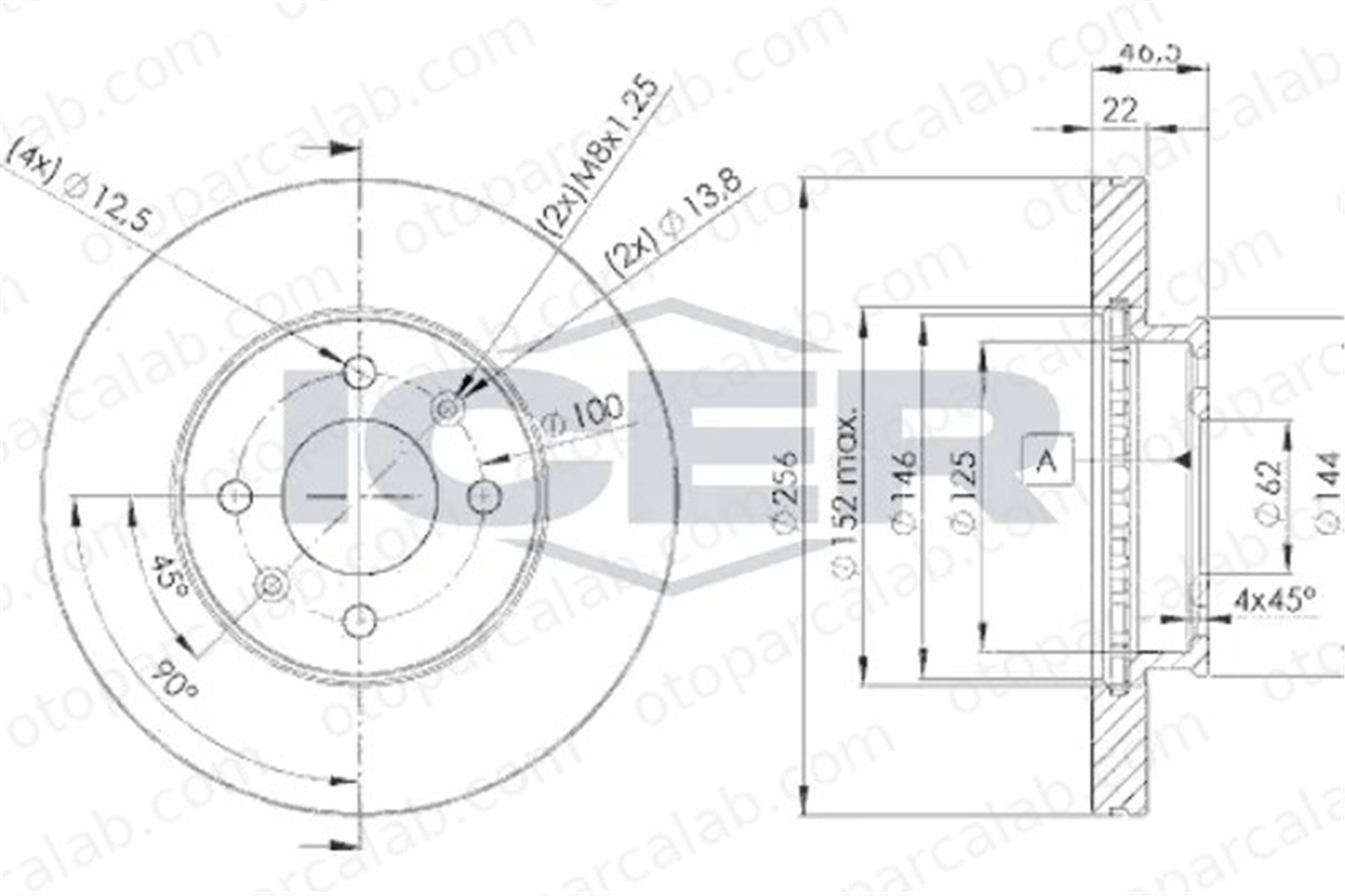 MANDO HM517121G000 Fren Disk Ayna Ön Sağ ve Sol HYUNDAI i20 I ACCENT III 517121G000
