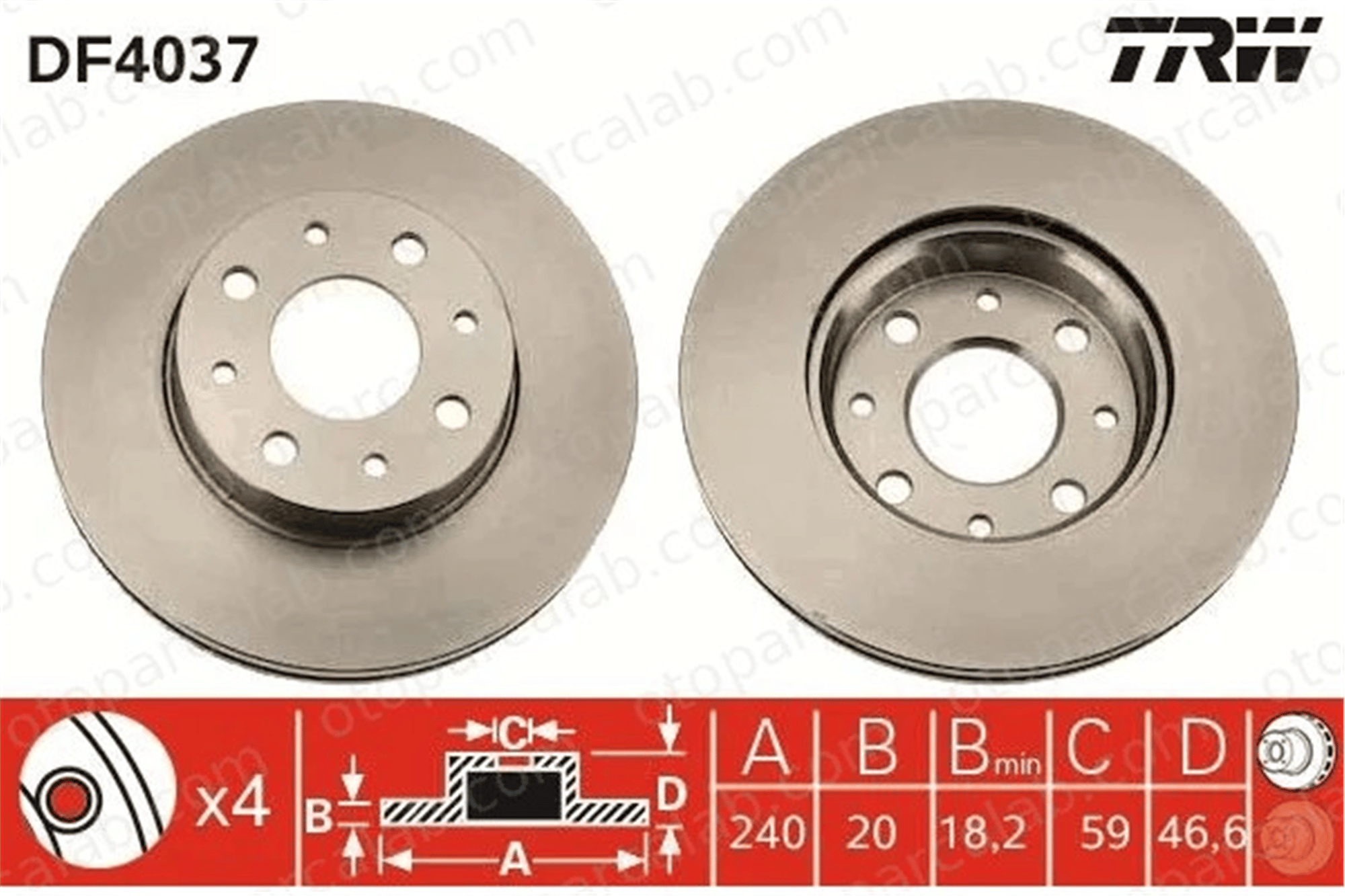 MANDO MBC035266 Fren Disk Ayna Ön Sağ ve Sol FIAT PALIO MAREA Weekend 71740120 7645056