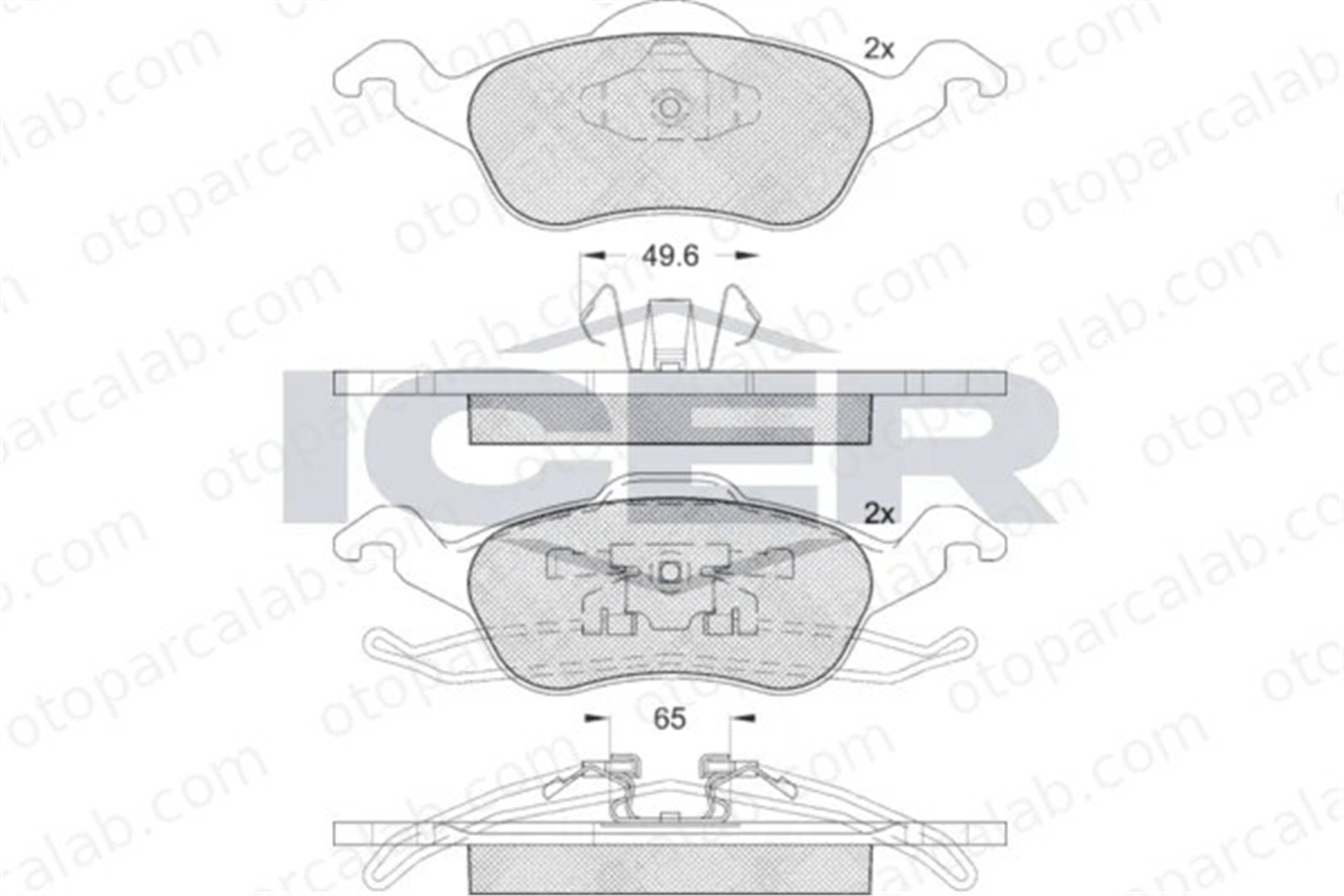 MANDO MBF010274 Fren Disk Balata Ön FORD FOCUS I FOCUS I Turnier MBF010274 1064230