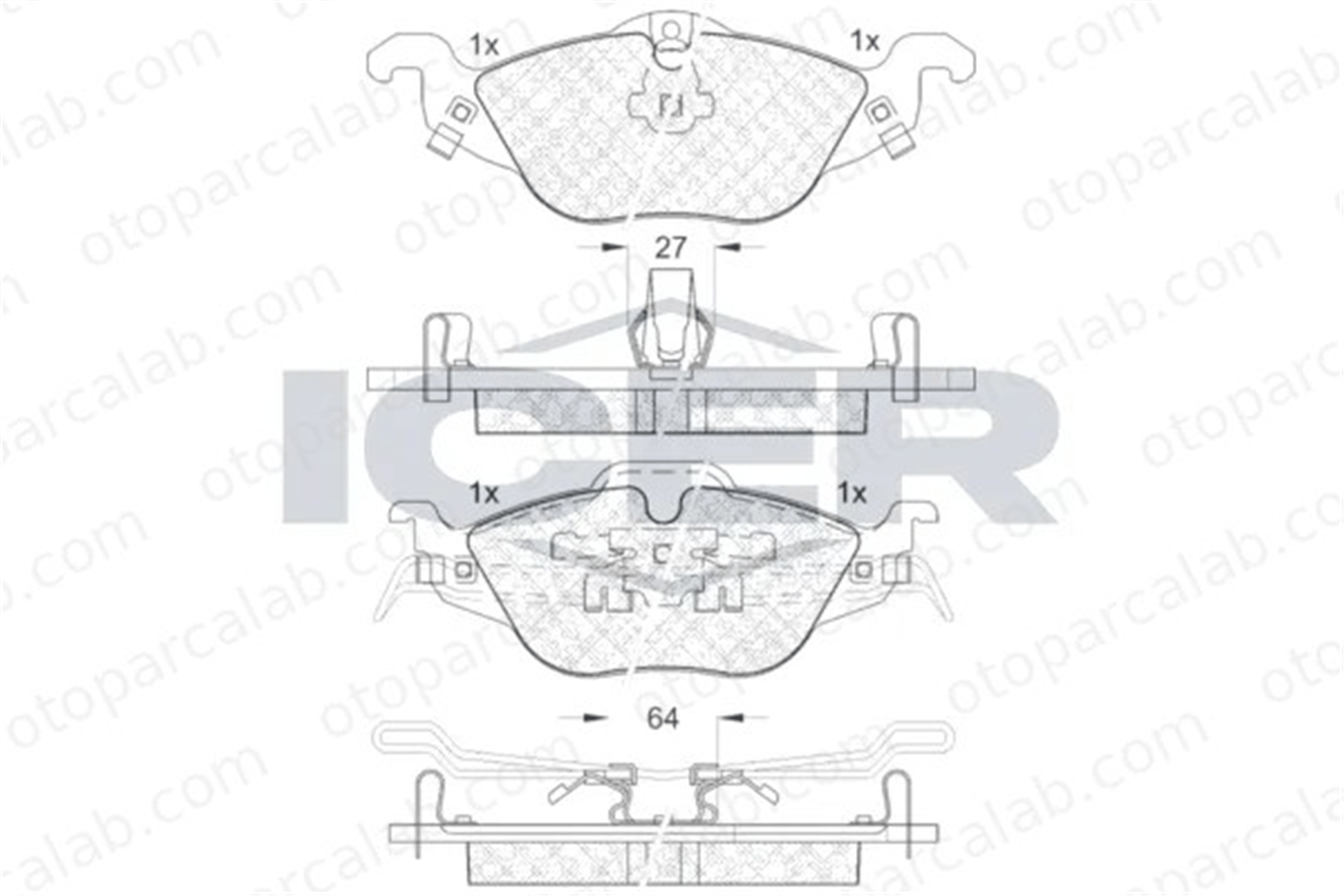 MANDO MBF010289 Fren Disk Balata Ön OPEL ASTRA G Station wagon ASTRA G Sedan MBF010289 1605000