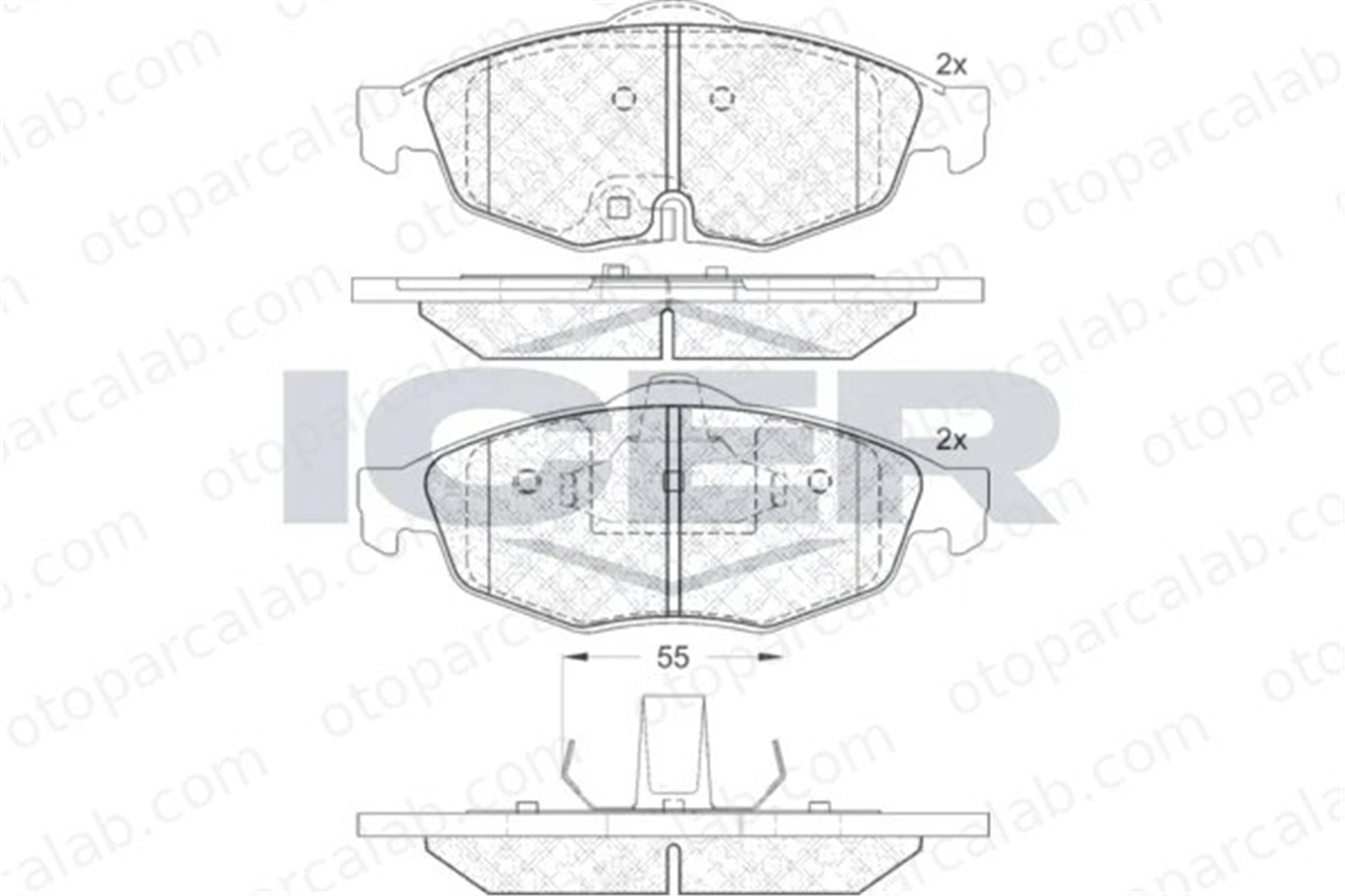 MANDO MBF010313 Fren Disk Balata Ön CHRYSLER SEBRING Cabrio SEBRING MBF010313 5018942AA