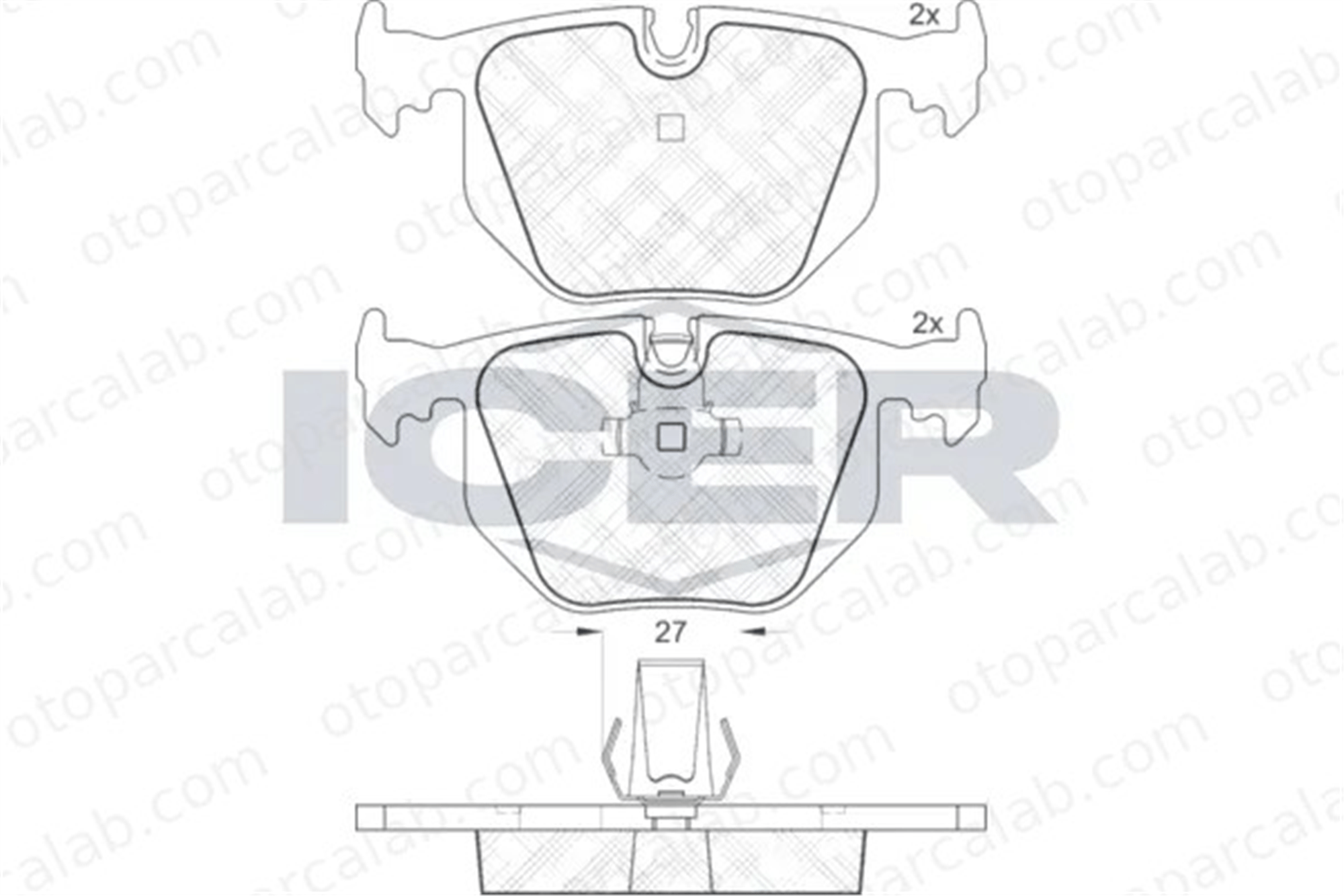 MANDO MBF010342 Fren Disk Balata Arka BMW X3 7 MBF010342 34211162862