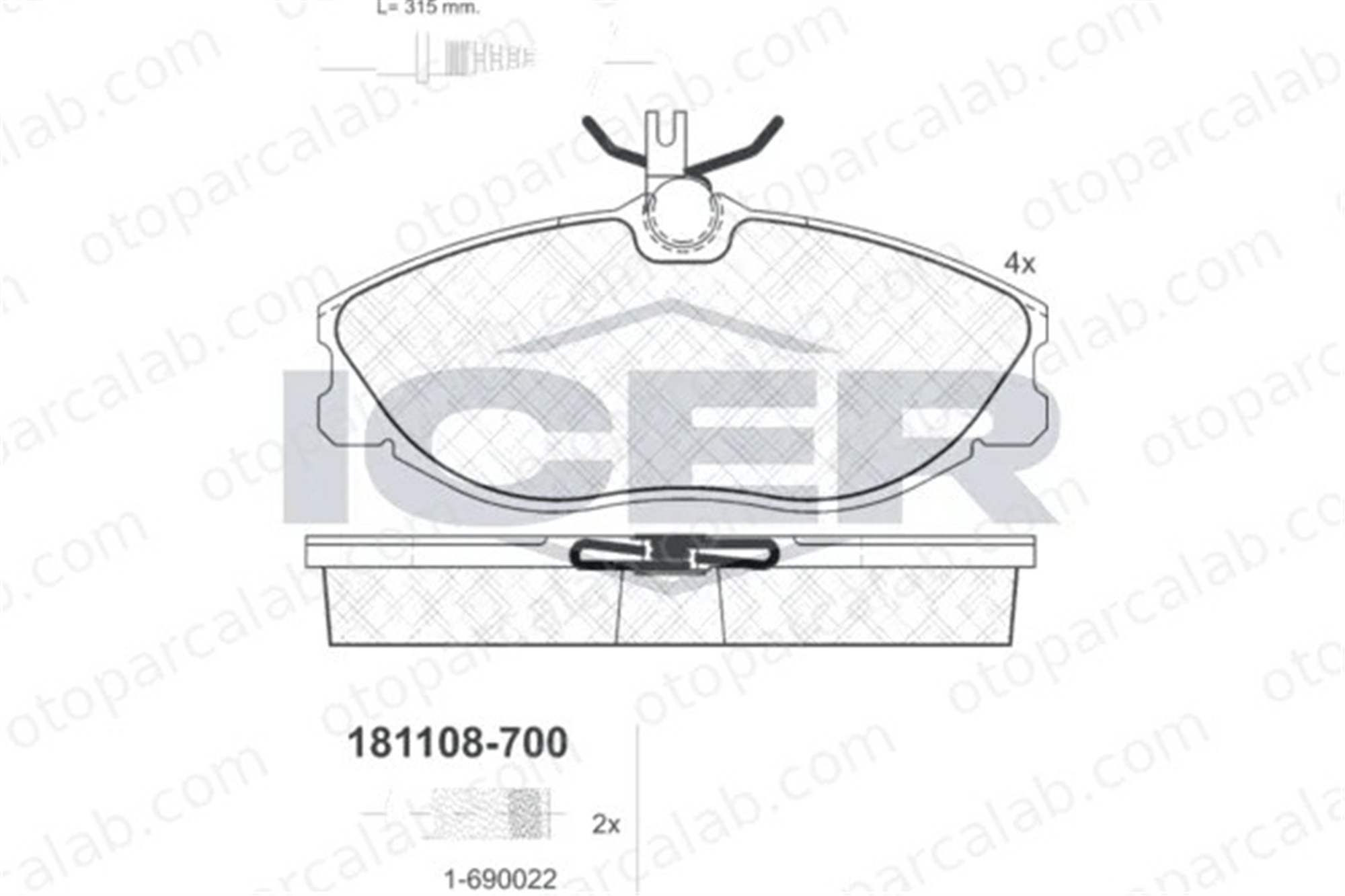 MANDO MBF010631 Fren Disk Balata Ön PEUGEOT 406 Break 406 MBF010631 1617254180