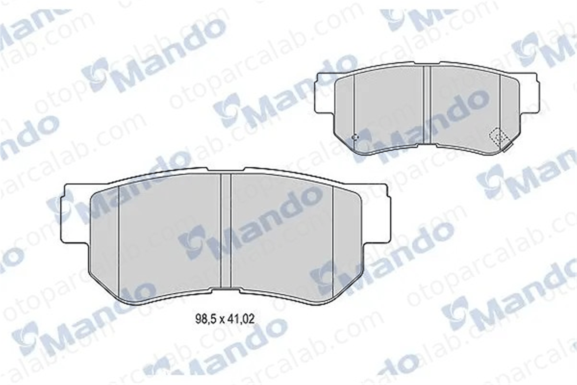 MANDO MBF015202 Fren Disk Balata Arka HYUNDAI TUCSON KIA SPORTAGE II 583023KA30 5830217A00