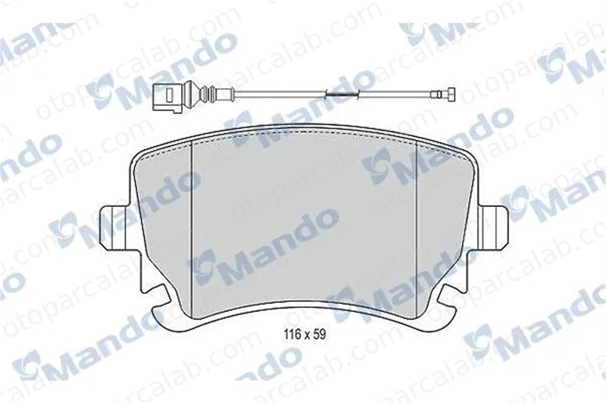 MANDO MBF015207 Fren Disk Balata Arka VW TRANSPORTER T5 Minibüs/Otobüs TRANSPORTER T5 Panelvan/Van MBF015207 7E0698451