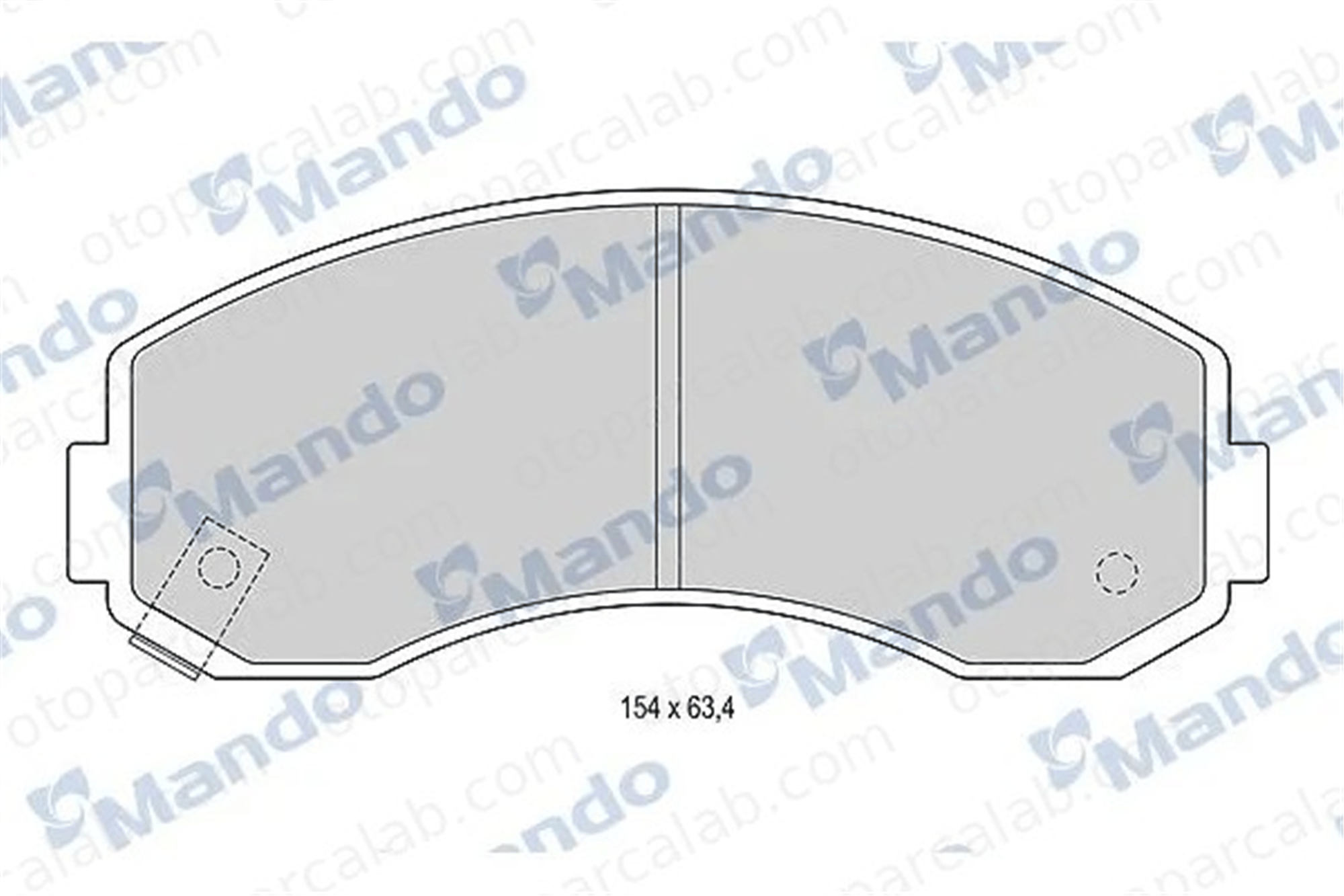 MANDO MBF015588 Fren Disk Balata Ön KIA BONGO Platform şasi K2500 Platform şasi MBF015588 RB913311261