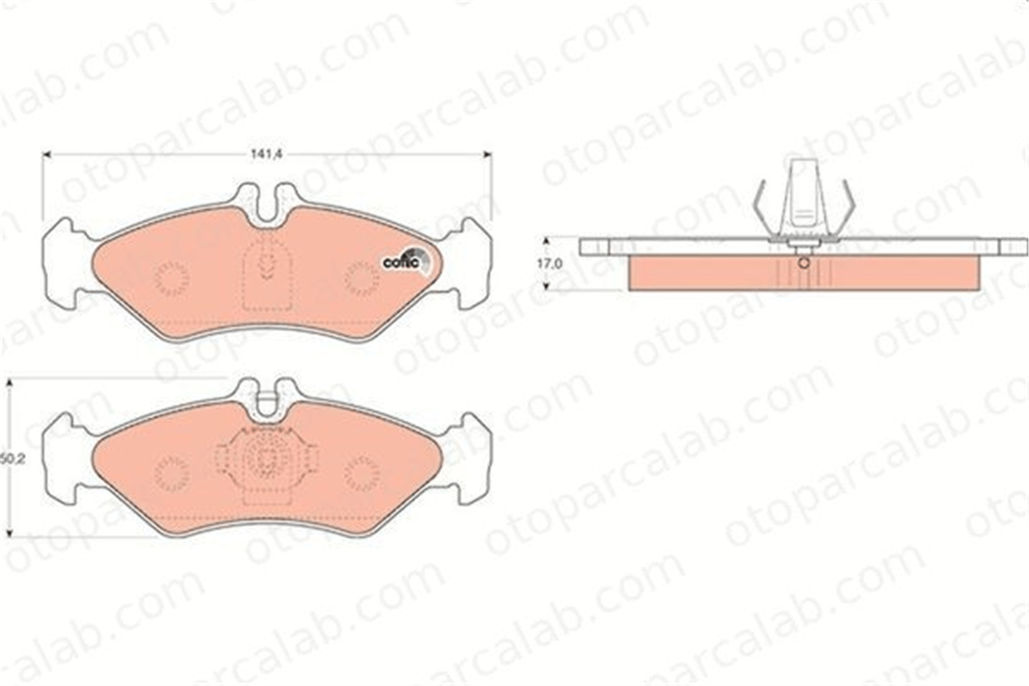 MANDO MBF015657 Fren Disk Balata Arka VW LT 28-35 II Minibüs/Otobüs LT 28-46 II Panelvan/Van A0044205620 2D0698451A