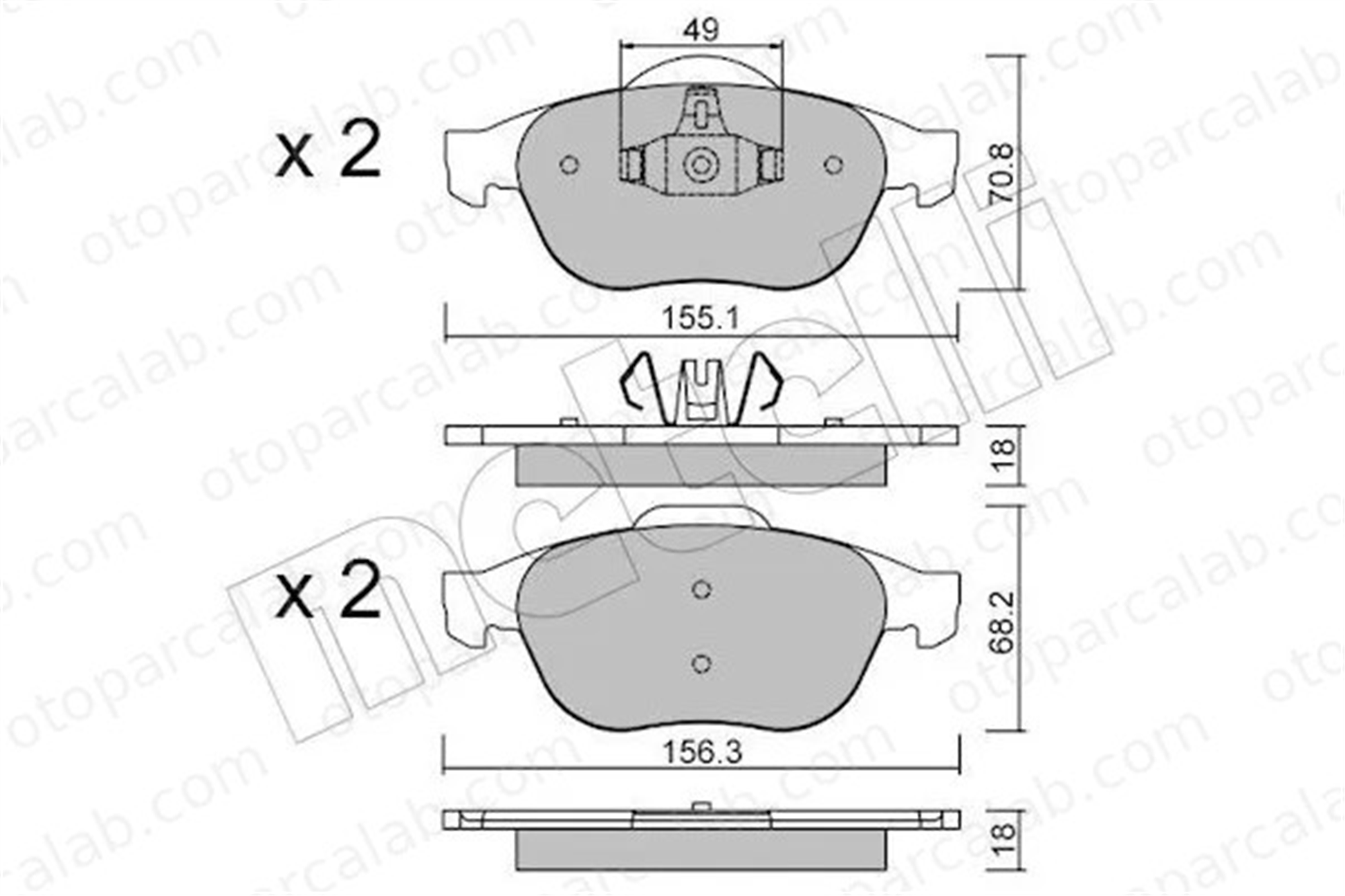 MANDO MBF015802 Fren Disk Balata Ön RENAULT SCÉNIC II GRAND SCÉNIC II 7701209101 7701209672