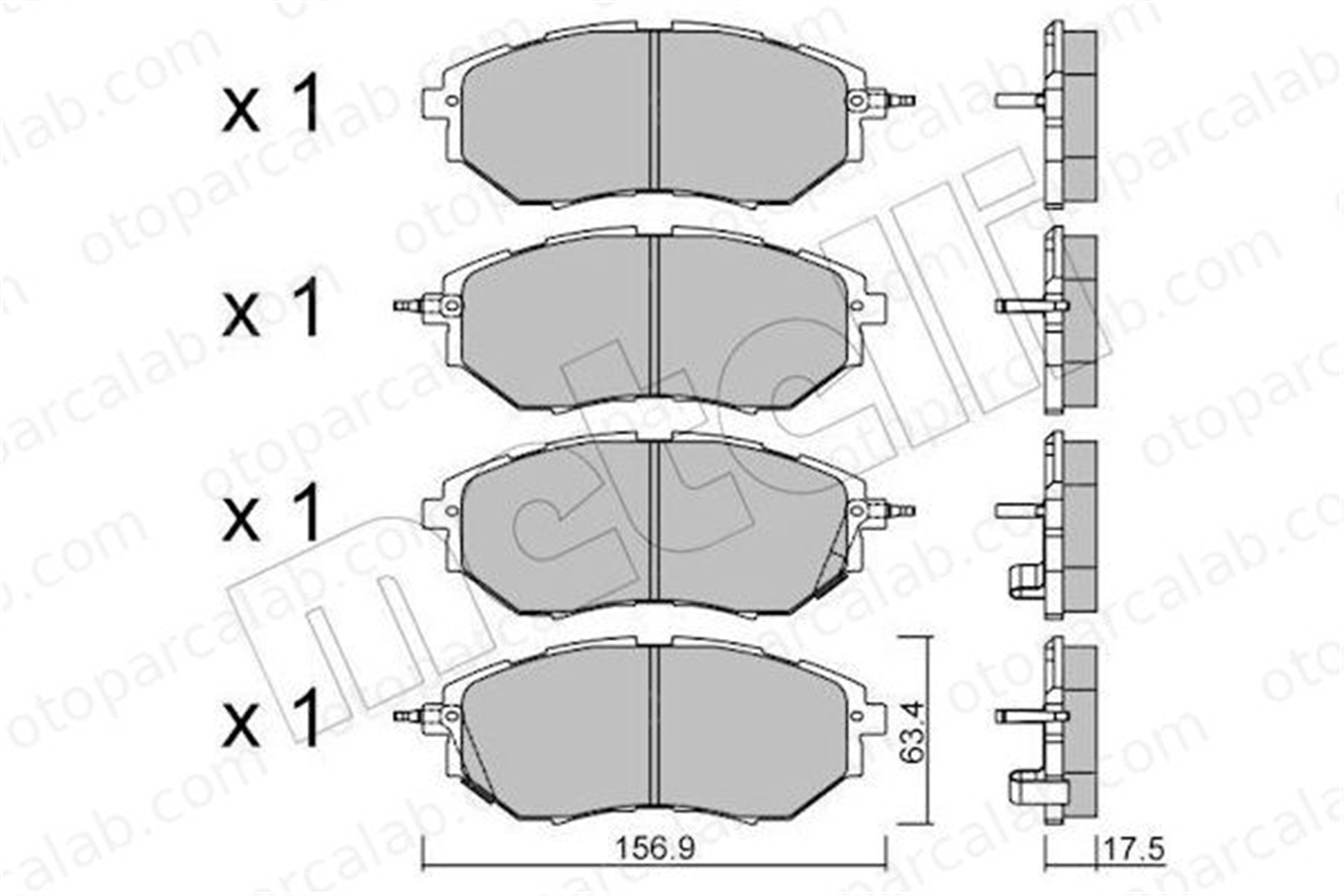 MANDO MBF015824 Fren Disk Balata Ön SUBARU LEGACY IV LEGACY IV Station wagon 26296AG000 26296AG010