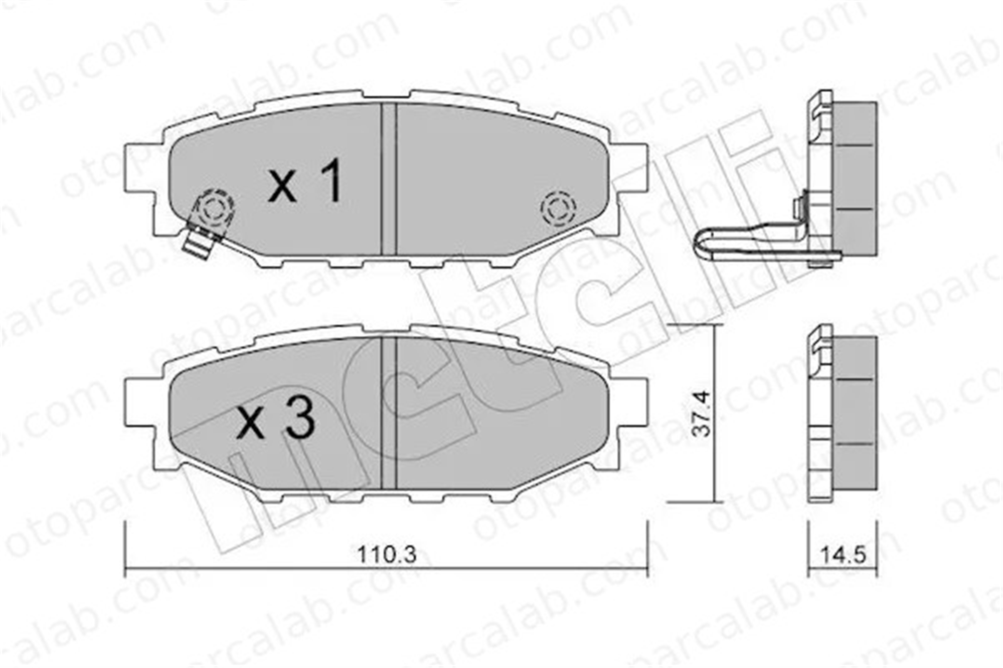 MANDO MBF015825 Fren Disk Balata Arka SUBARU FORESTER OUTBACK 26696AG030 26696AG010
