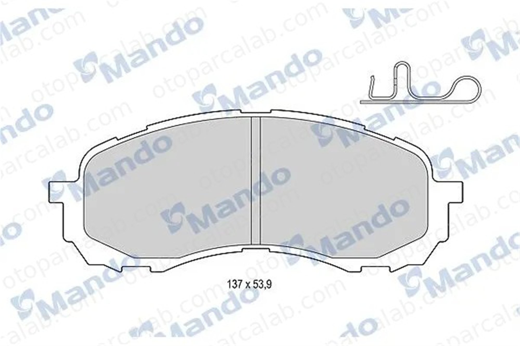 MANDO MBF015828 Fren Disk Balata Ön SUBARU IMPREZA Sedan IMPREZA Hatchback MBF015828 26296AE190