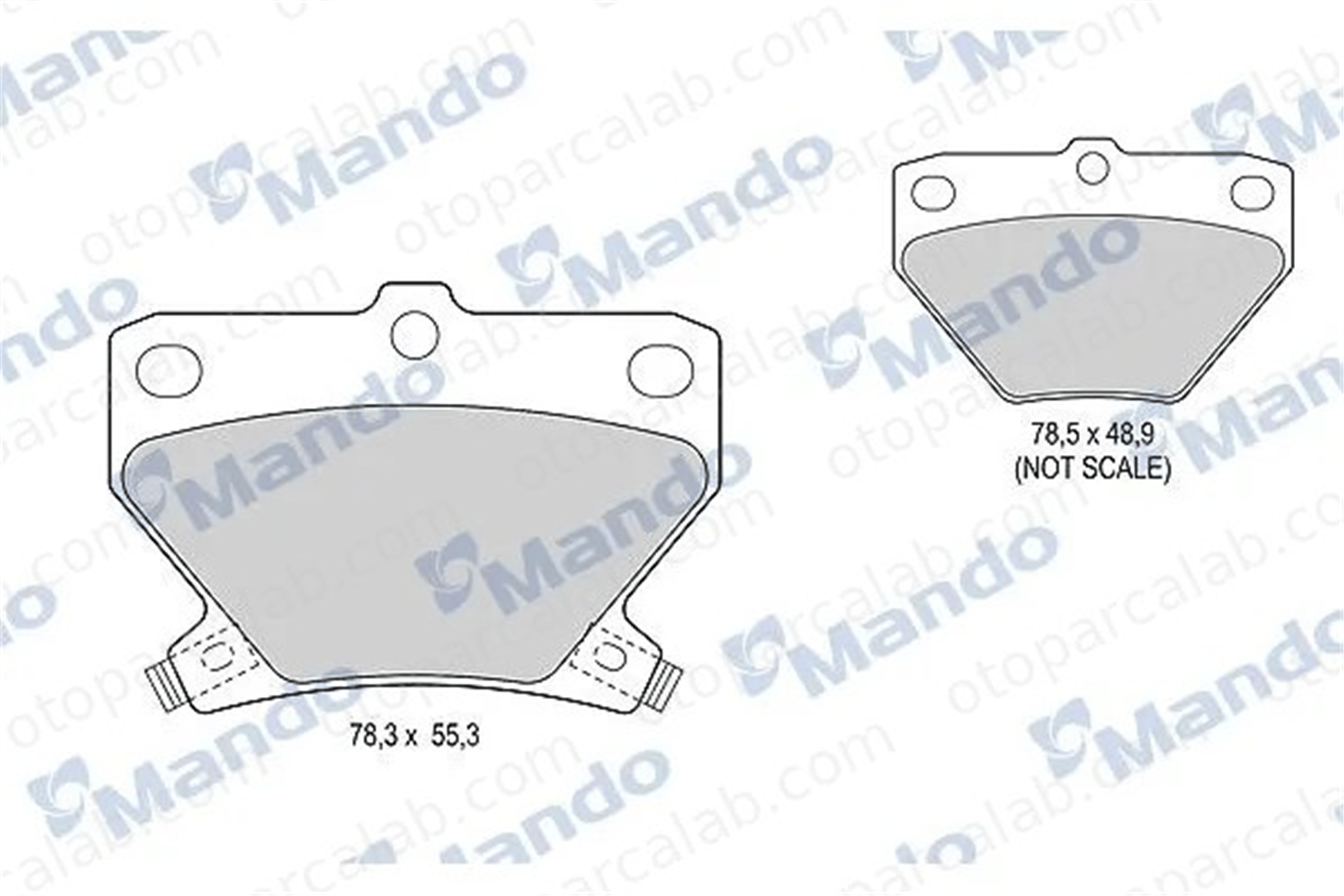 MANDO MBF015850 Fren Disk Balata Arka TOYOTA COROLLA YARIS VERSO MBF015850 446620090