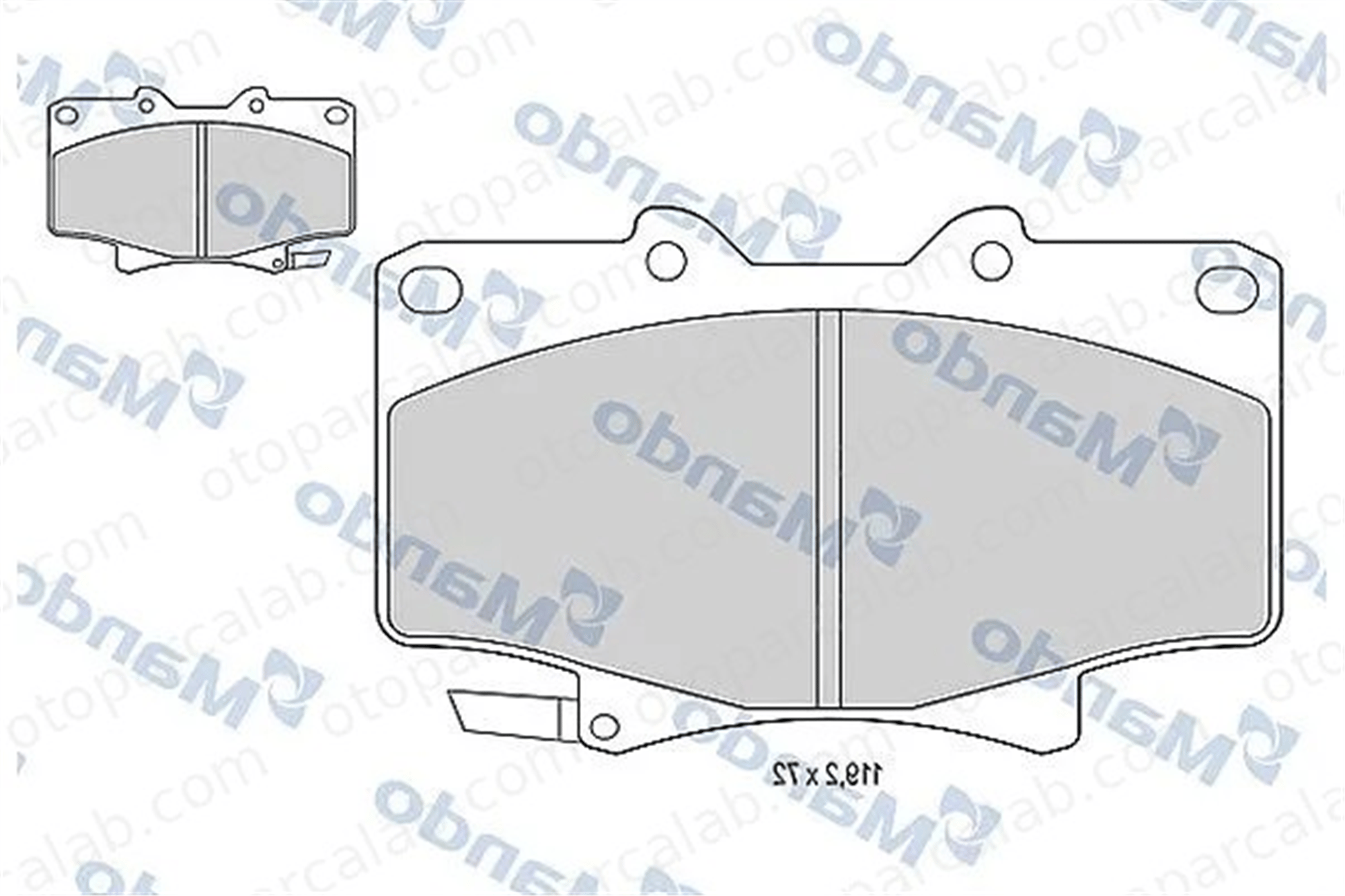 MANDO MBF015856 Fren Disk Balata Ön TOYOTA LAND CRUISER 80 LAND CRUISER MBF015856 446560020