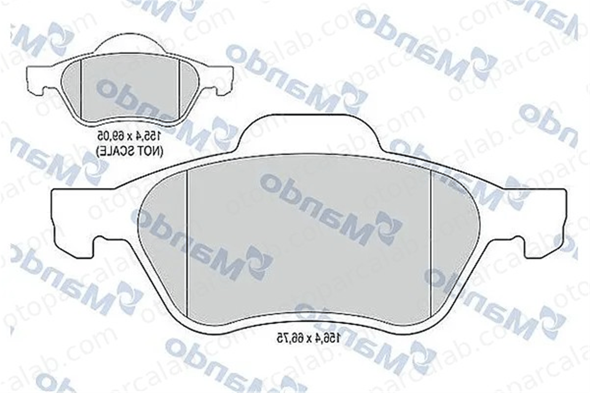 MANDO MBF016022 Fren Disk Balata Ön RENAULT LAGUNA II Grandtour LAGUNA II MBF016022 8671016654