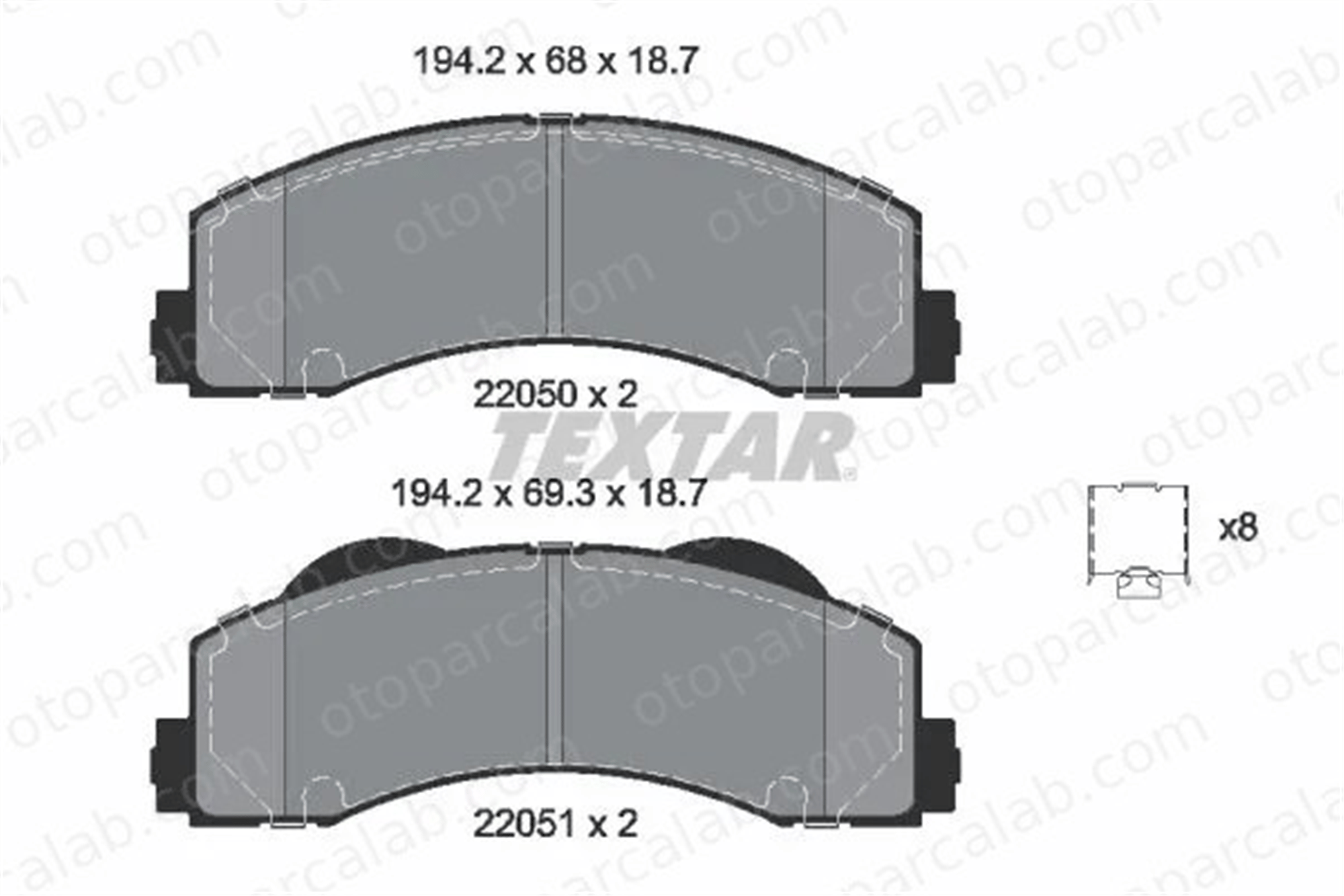MANDO MBF01C1048 Fren Disk Balata Ön FORD USA F-150 Crew Cab Pickup F-150 Extended Cab Pickup MBF01C1048 FL1Z2001A