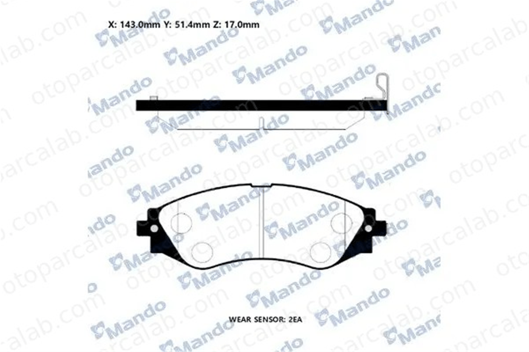 MANDO MPD15NS Fren Disk Balata Ön DAEWOO NUBIRA Sedan NUBIRA Wagon MPD15NS 96245178
