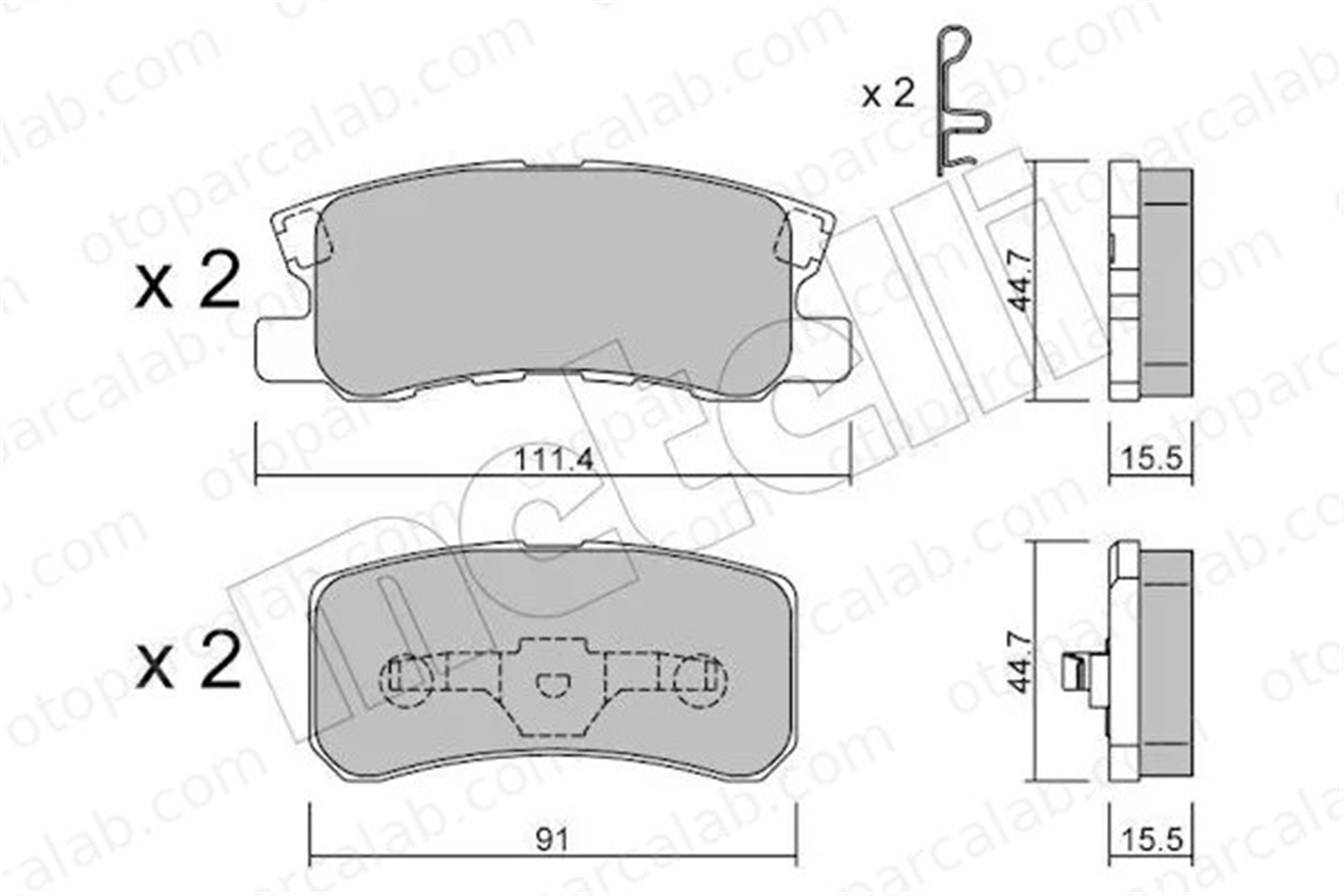 MANDO MPM10 Fren Disk Balata Arka MITSUBISHI ASX JEEP COMPASS MN102628 68020256AA