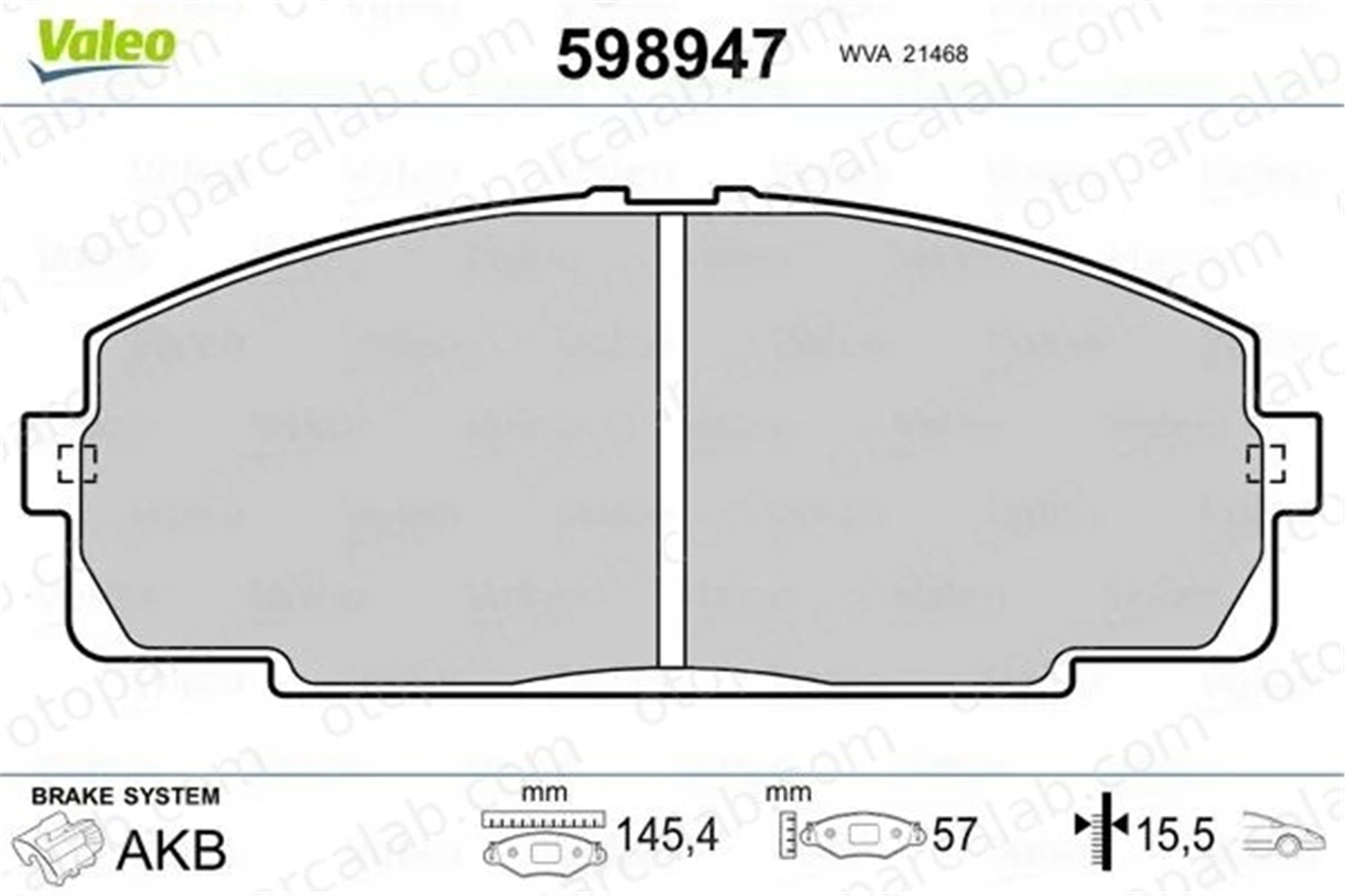 MANDO MPT21NS Fren Disk Balata Ön TOYOTA HIACE IV Minibüs/Otobüs HIACE IV Panelvan/Van 446525040 446525050