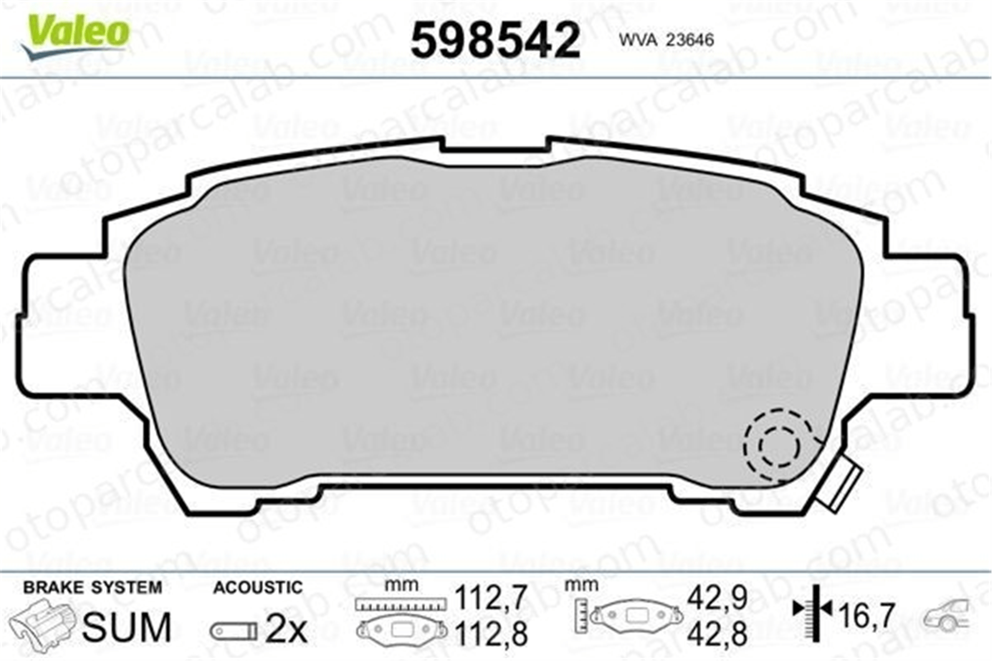 MANDO MPT24 Fren Disk Balata Arka TOYOTA AVENSIS VERSO PREVIA II 446628070 4466YZZE1