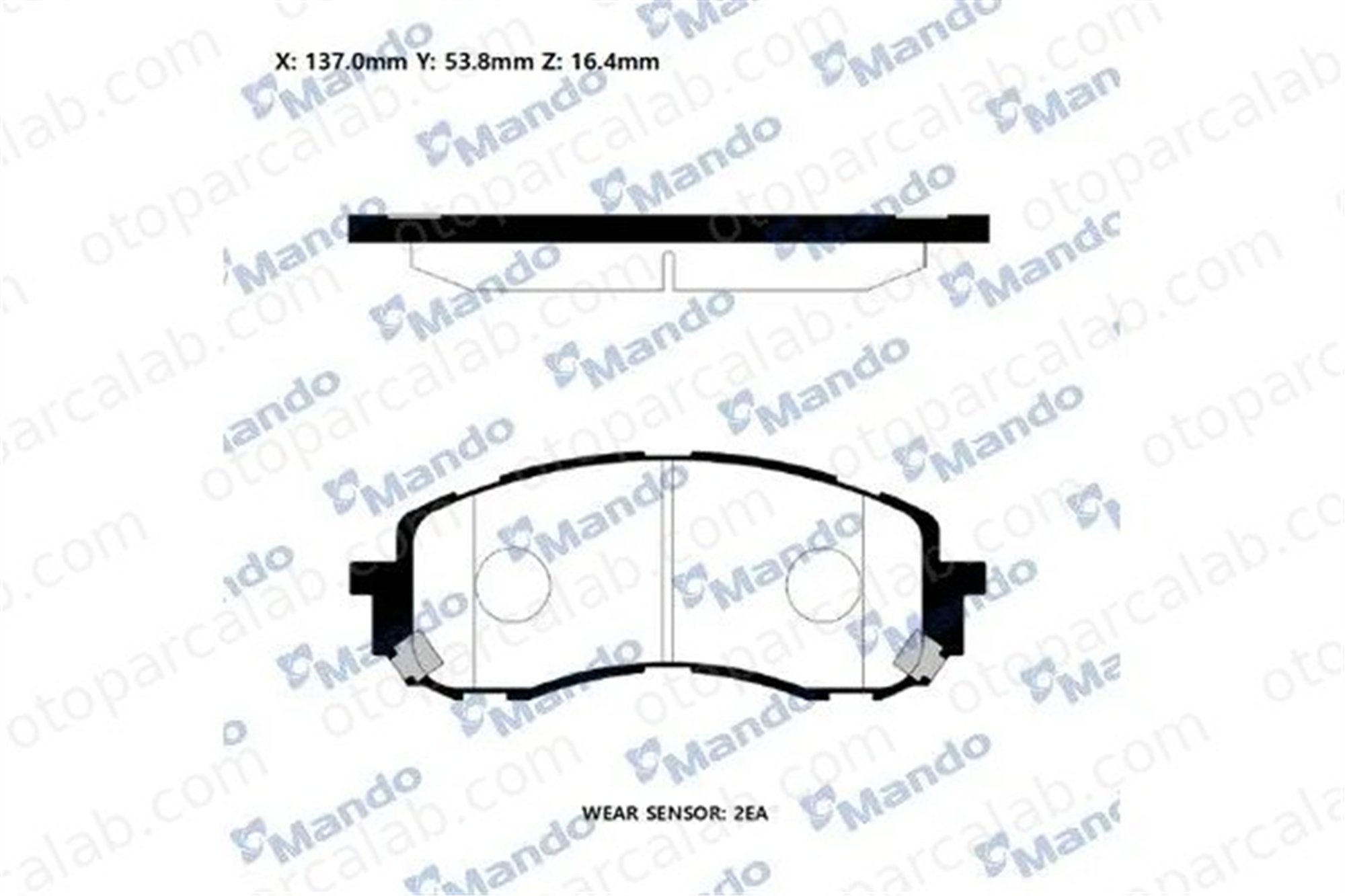 MANDO RMPB01 Fren Disk Balata Ön SUBARU LEGACY V Station wagon OUTBACK RMPB01 26296AE190