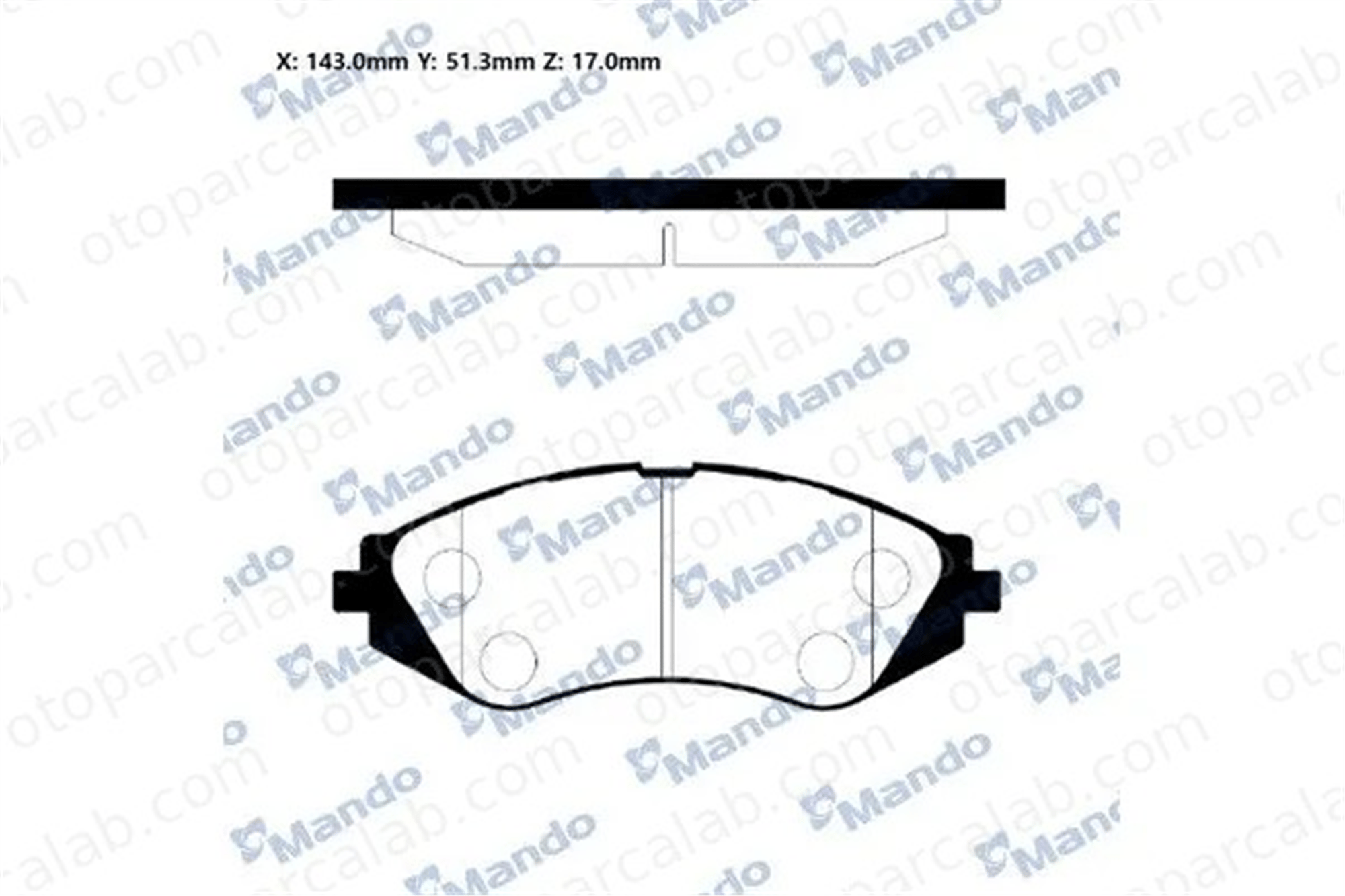 MANDO RMPD03NS Fren Disk Balata Ön DAEWOO NUBIRA Sedan NUBIRA Wagon P96245178 96281937