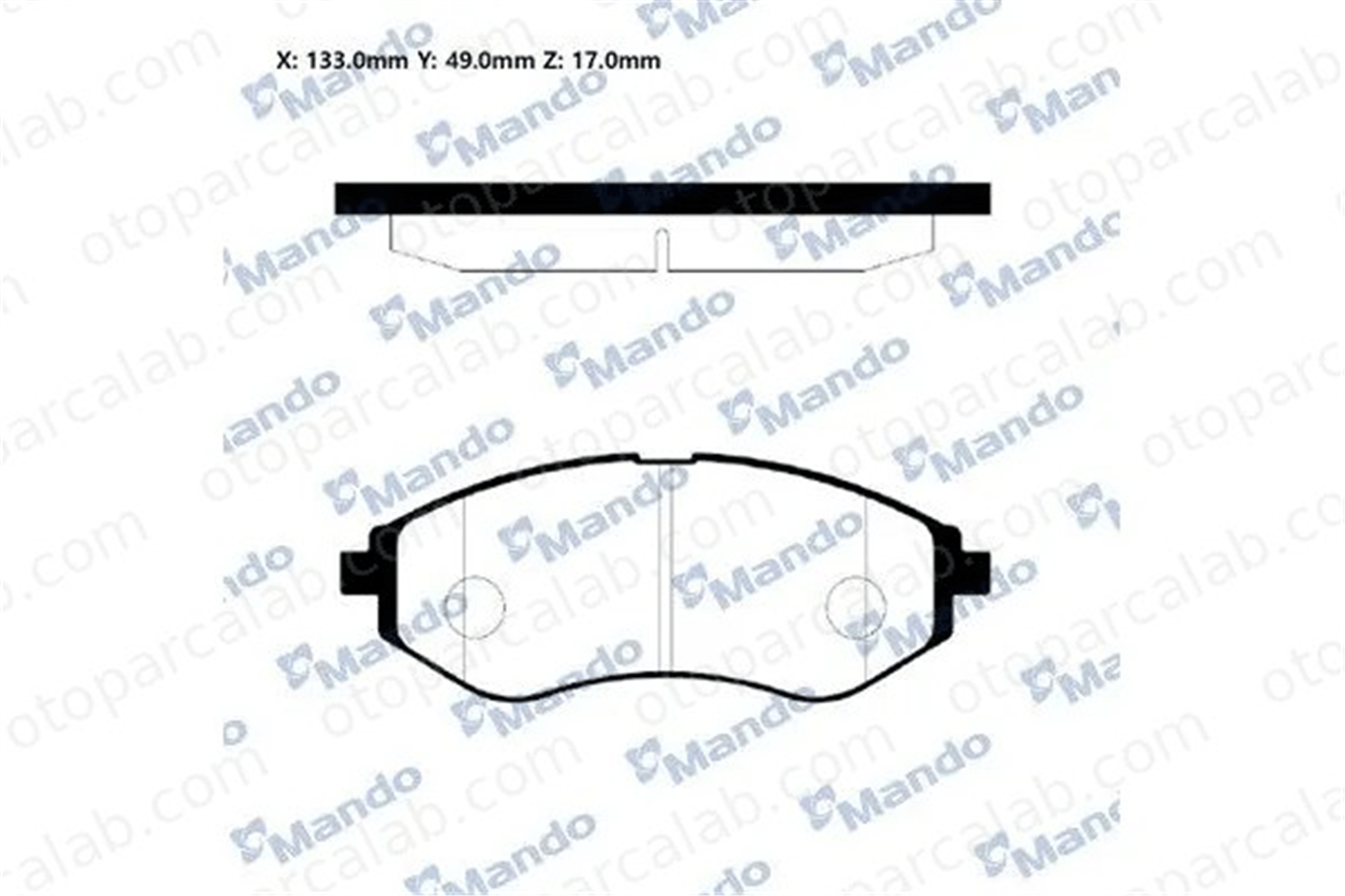 MANDO RMPD04 Fren Disk Balata Ön DAEWOO NUBIRA Sedan NUBIRA RMPD04 96281937