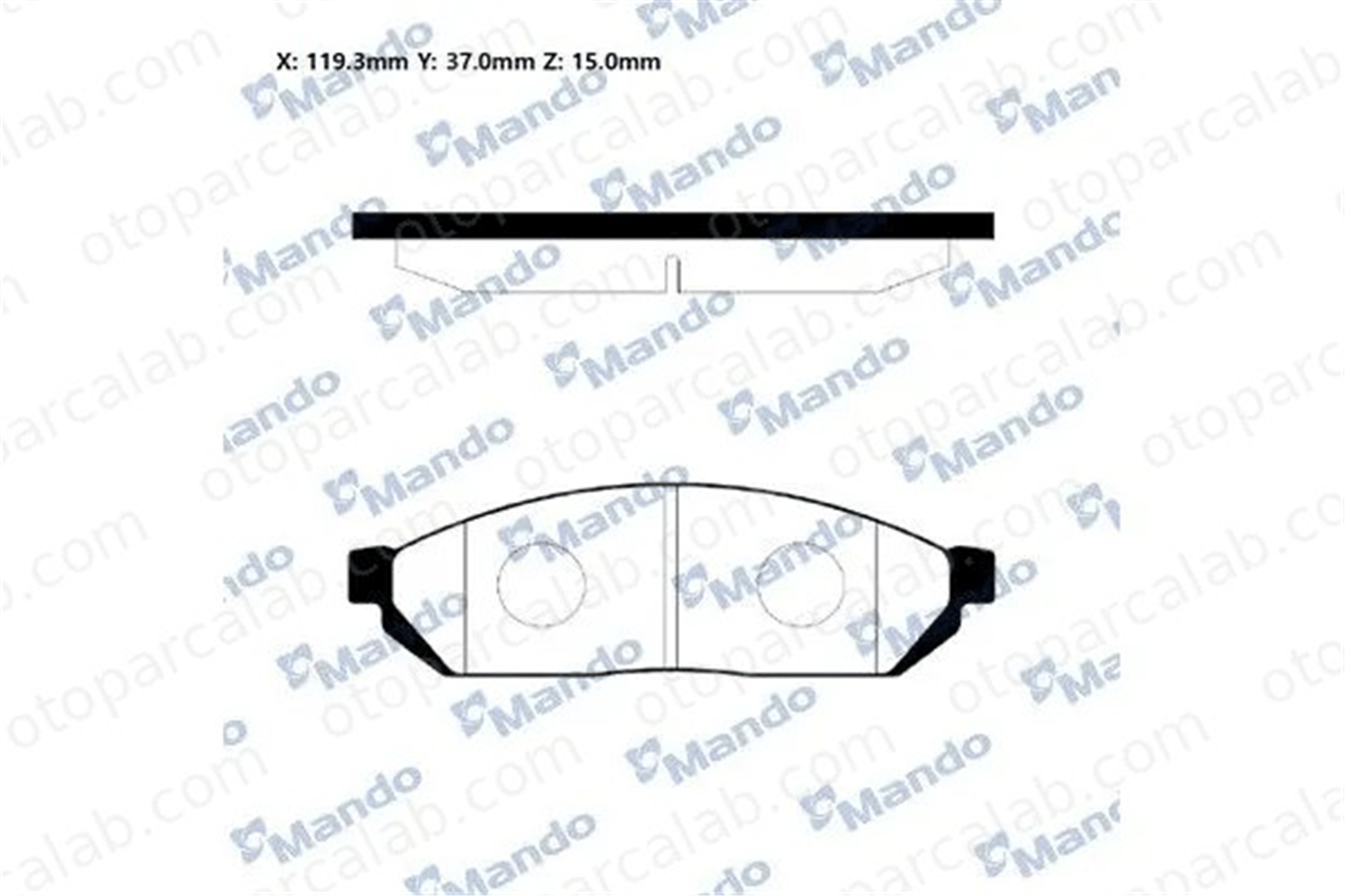 MANDO RMPD07 Fren Disk Balata Ön HONDA CIVIC I Sedan SUZUKI SUPER CARRY Minibüs/Otobüs RMPD07 5521078