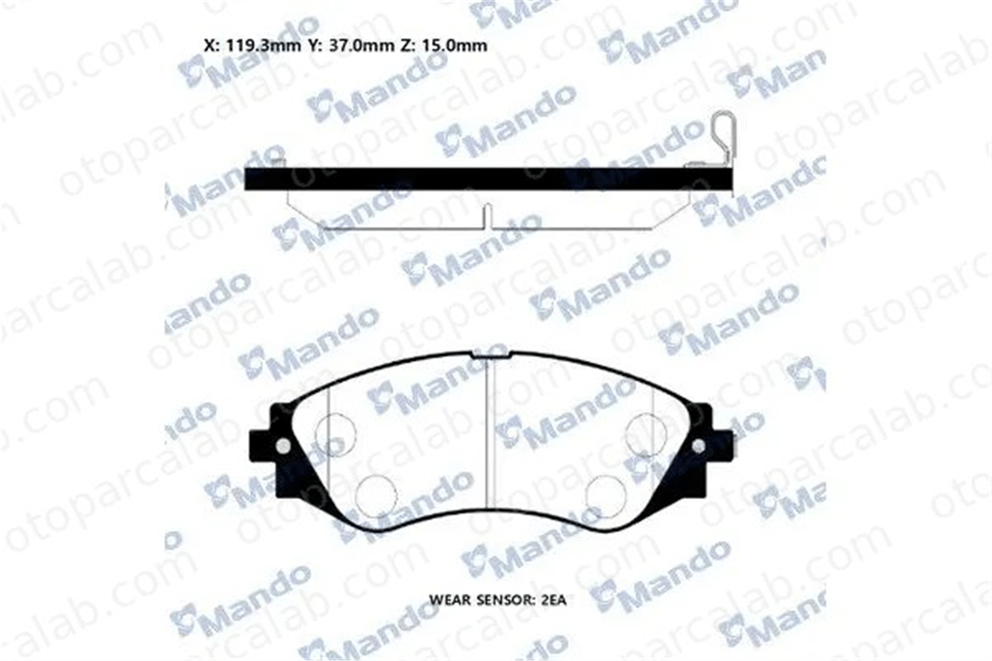 MANDO RMPD08 Fren Disk Balata Ön DAEWOO NUBIRA Sedan CHEVROLET EPICA RMPD08 96245178