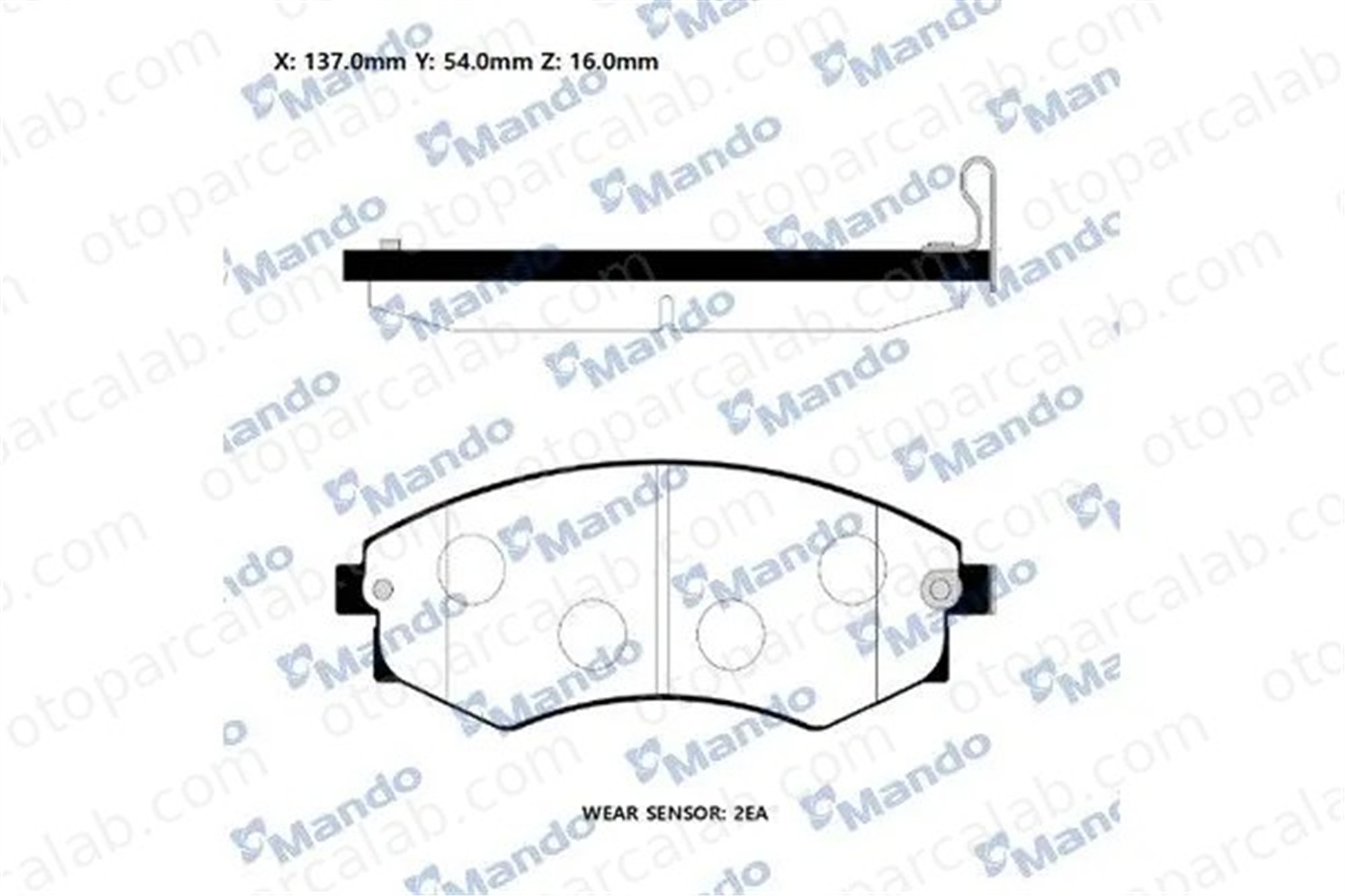 MANDO RMPD10 Fren Disk Balata Ön HYUNDAI SONATA III LANTRA II Station wagon RMPD10 4813005010