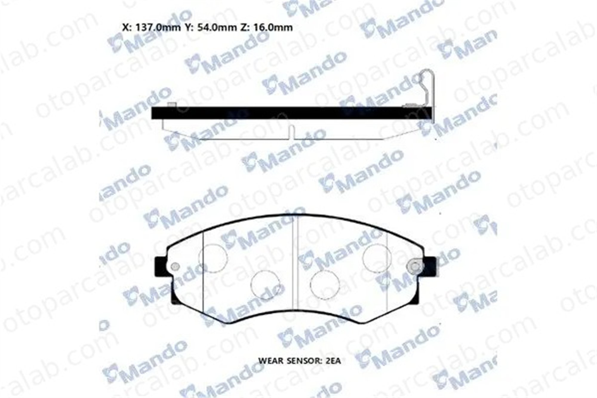 MANDO RMPD21 Fren Disk Balata Ön SSANGYONG KORANDO HYUNDAI SONATA III RMPD21 5810117A00