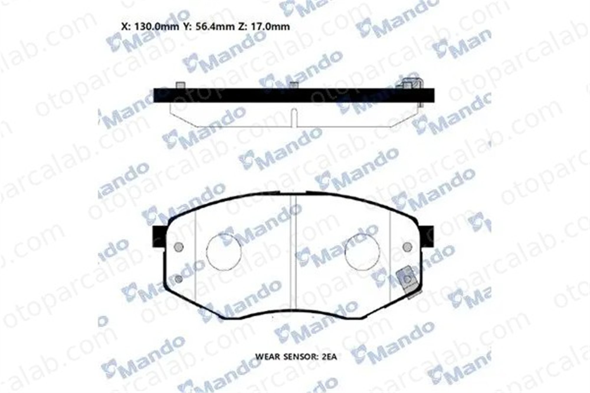 MANDO RMPH56 Fren Disk Balata Ön HYUNDAI ix20 KIA SOUL II RMPH56 58101C1A00