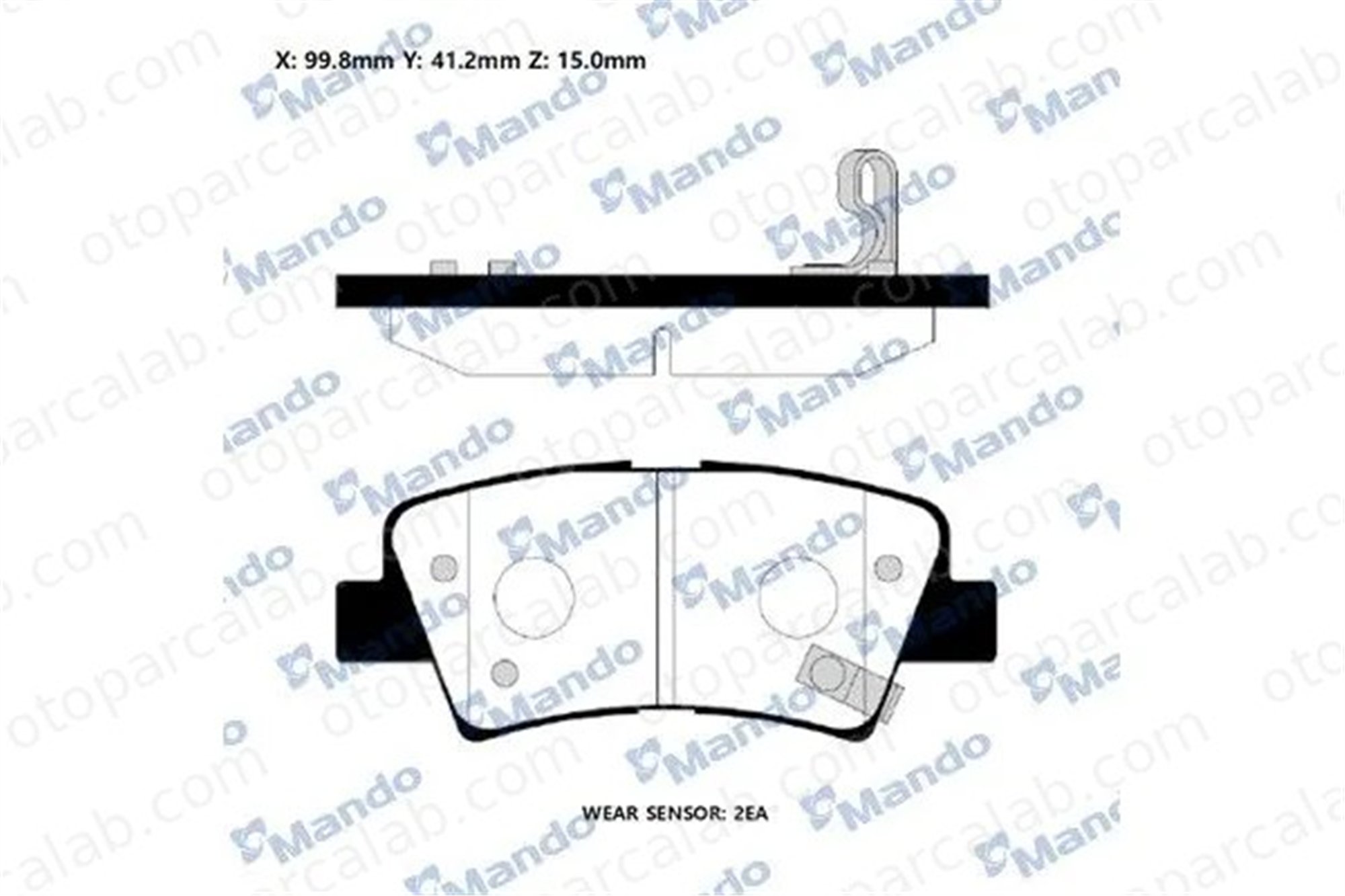 MANDO RMPH59 Fren Disk Balata Arka HYUNDAI i30 KIA PRO CEE'D RMPH59 58302C1A50