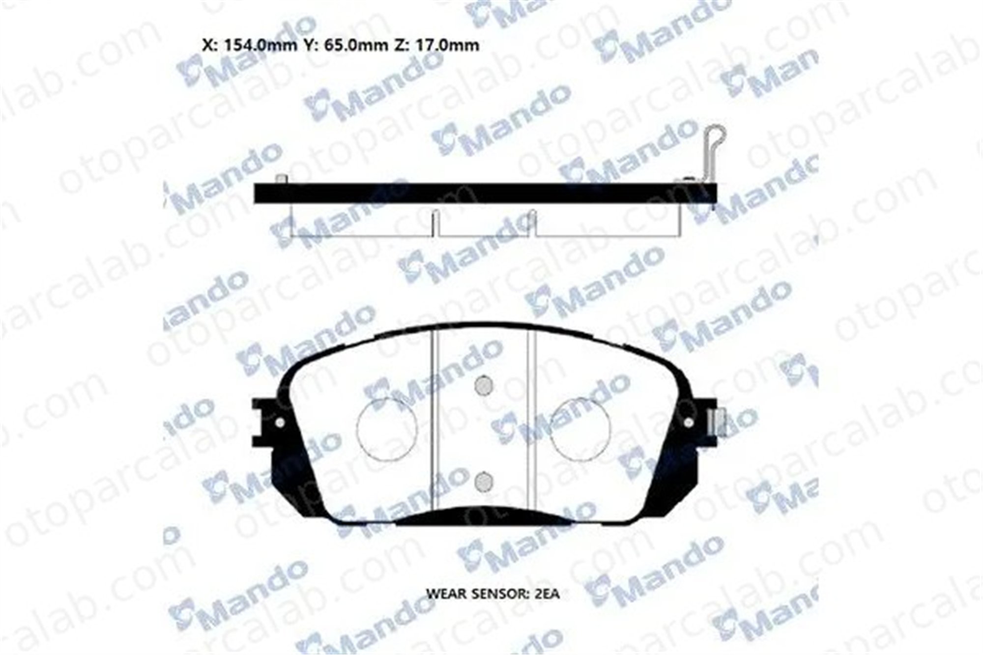MANDO RMPK51 Fren Disk Balata Ön KIA CARNIVAL / GRAND CARNIVAL III SORENTO III RMPK51 581014DC00