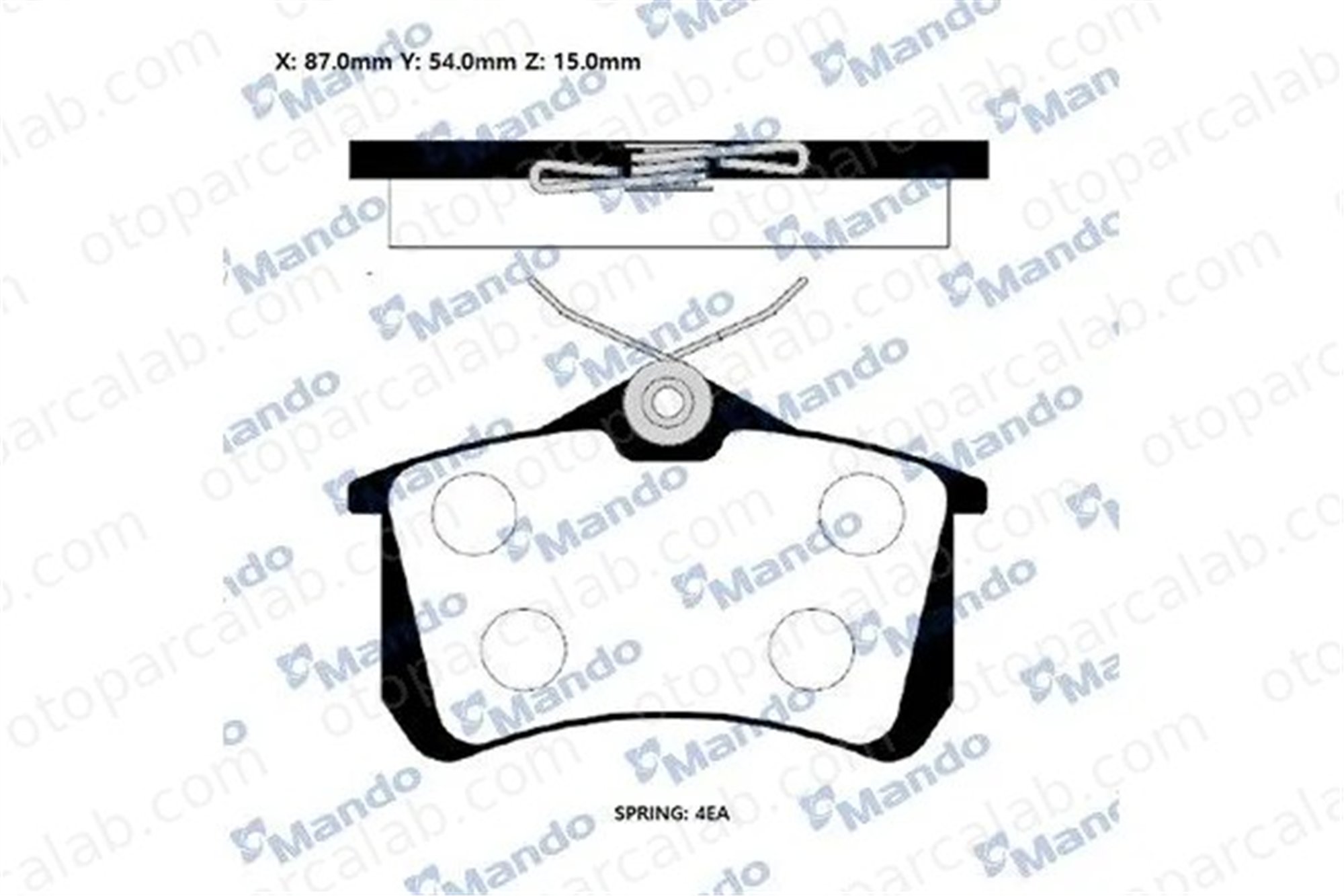 MANDO RMPP04NS Fren Disk Balata Arka SEAT LEON AUDI A3 RMPP04NS 1E0698451