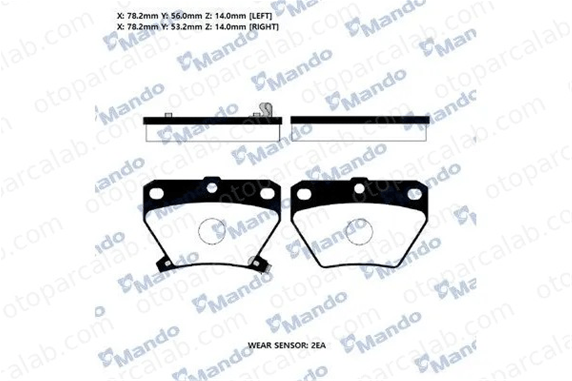 MANDO RMPT09 Fren Disk Balata Arka TOYOTA YARIS VERSO YARIS RMPT09 88972099