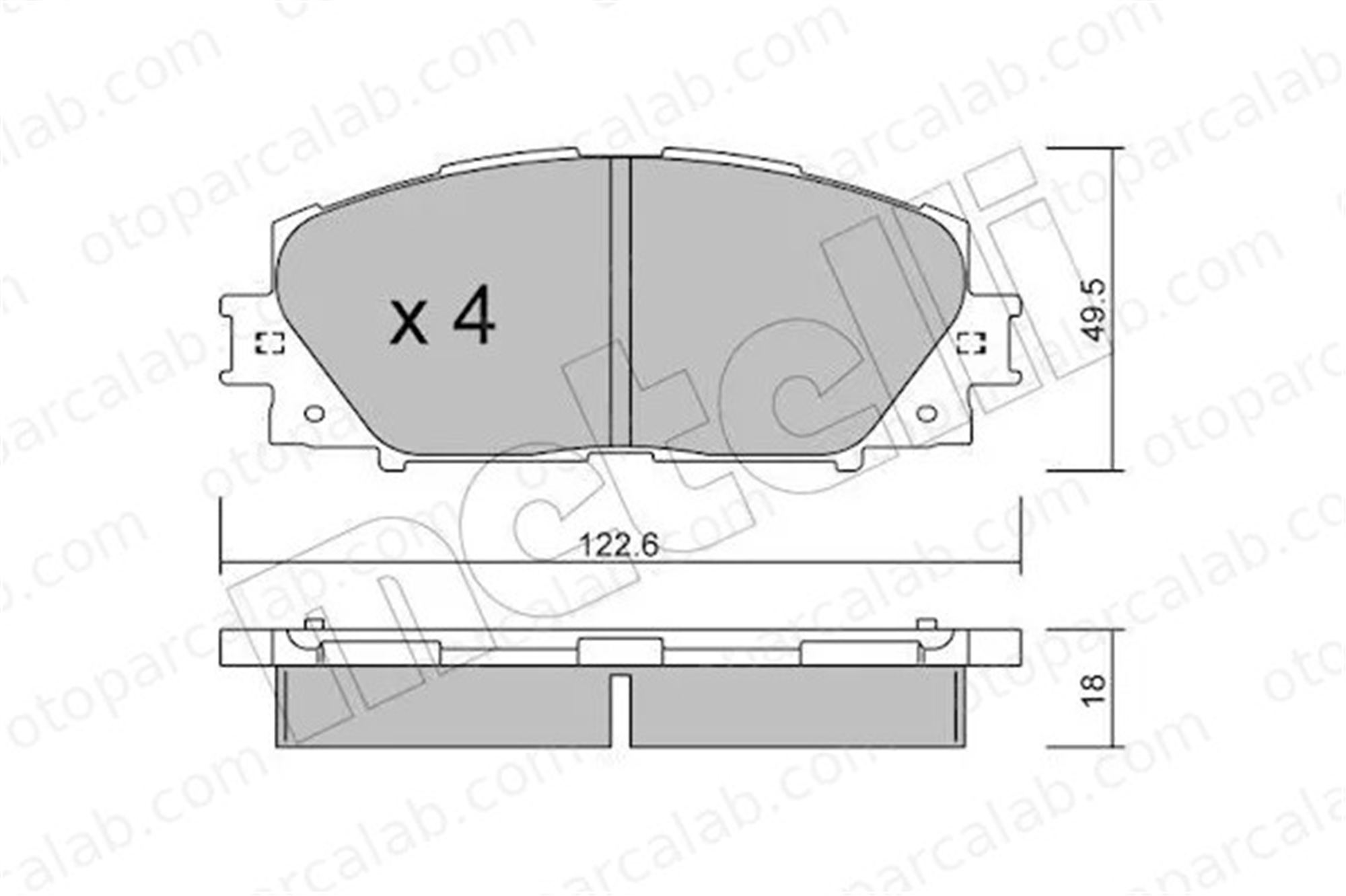 MANDO RMPT12 Fren Disk Balata Ön TOYOTA YARIS DAIHATSU CHARADE VIII 446552180 0446552180