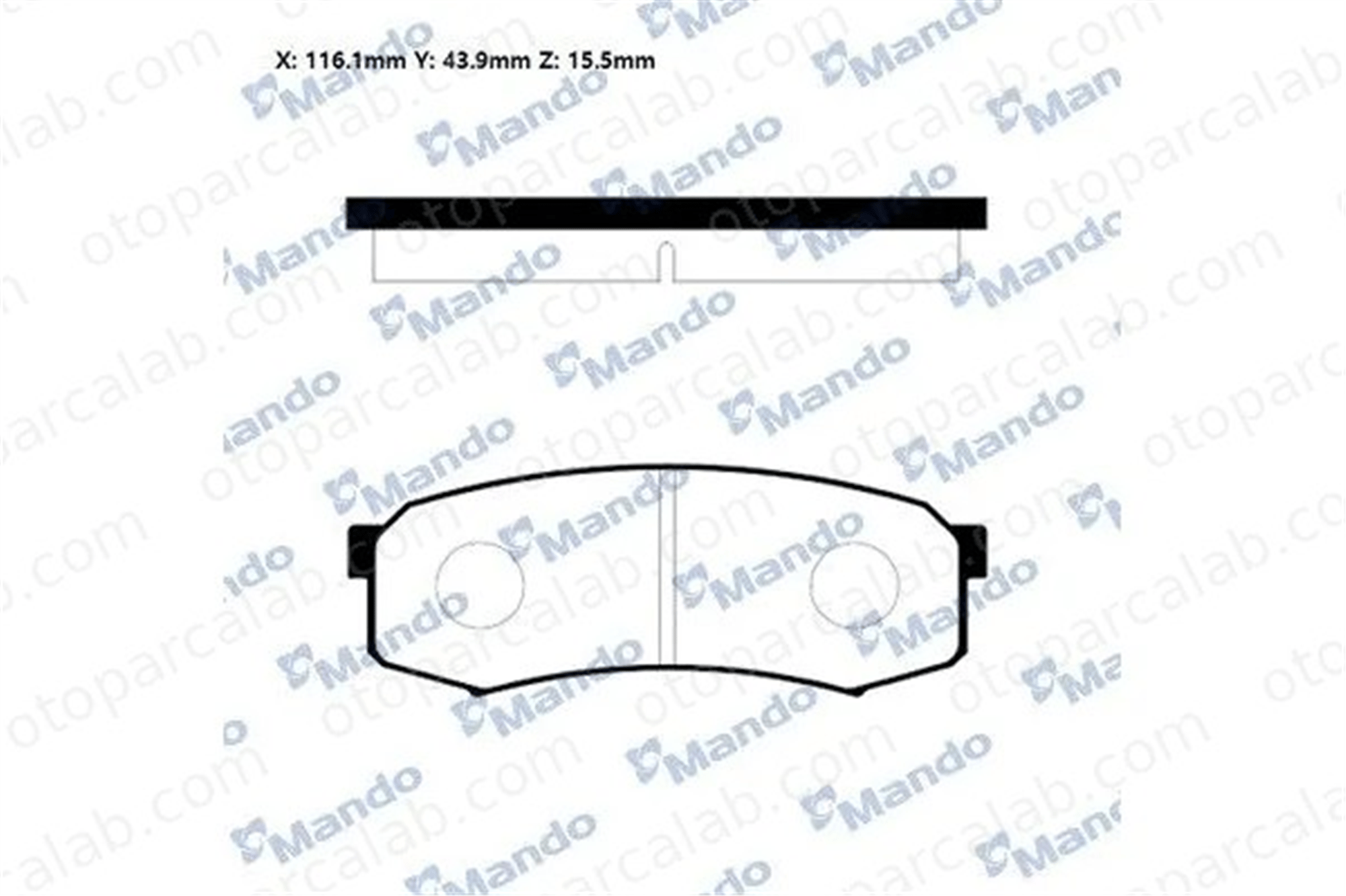 MANDO RMPT27 Fren Disk Balata Arka TOYOTA LAND CRUISER PRADO LAND CRUISER 80 RMPT27 4605A389
