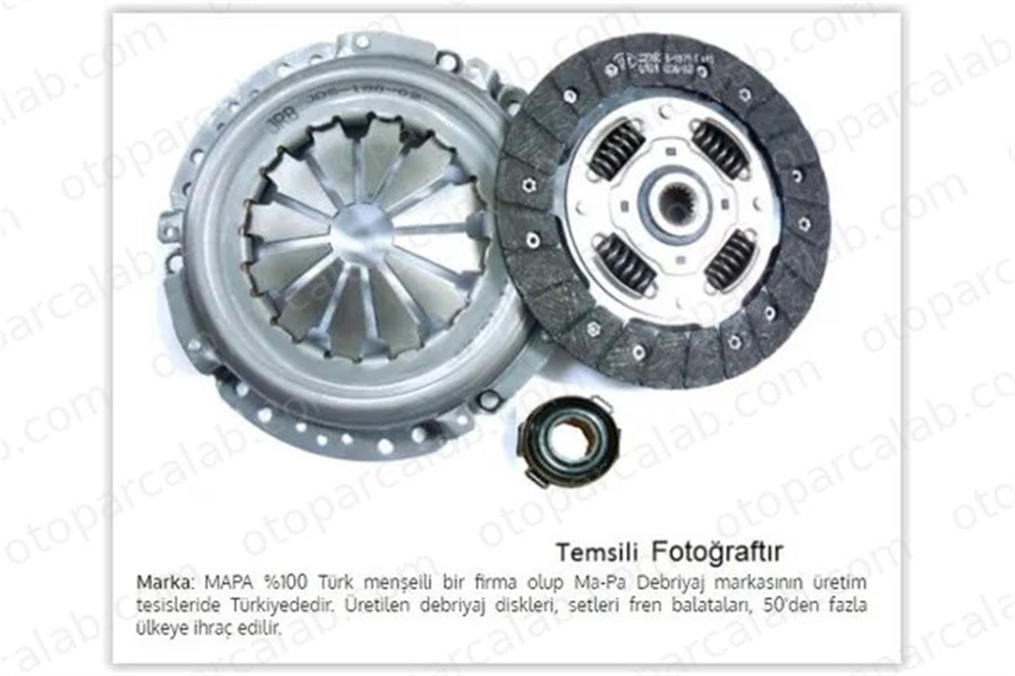 MAPA 003200309 Debriyaj Seti RENAULT CLIO II DACIA SANDERO 7701468831 7701470987