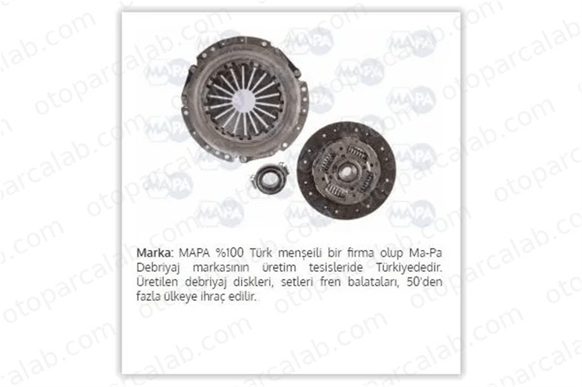 MAPA 016215000 Debriyaj Seti BMW 3 5 Touring 21211223571 1223331